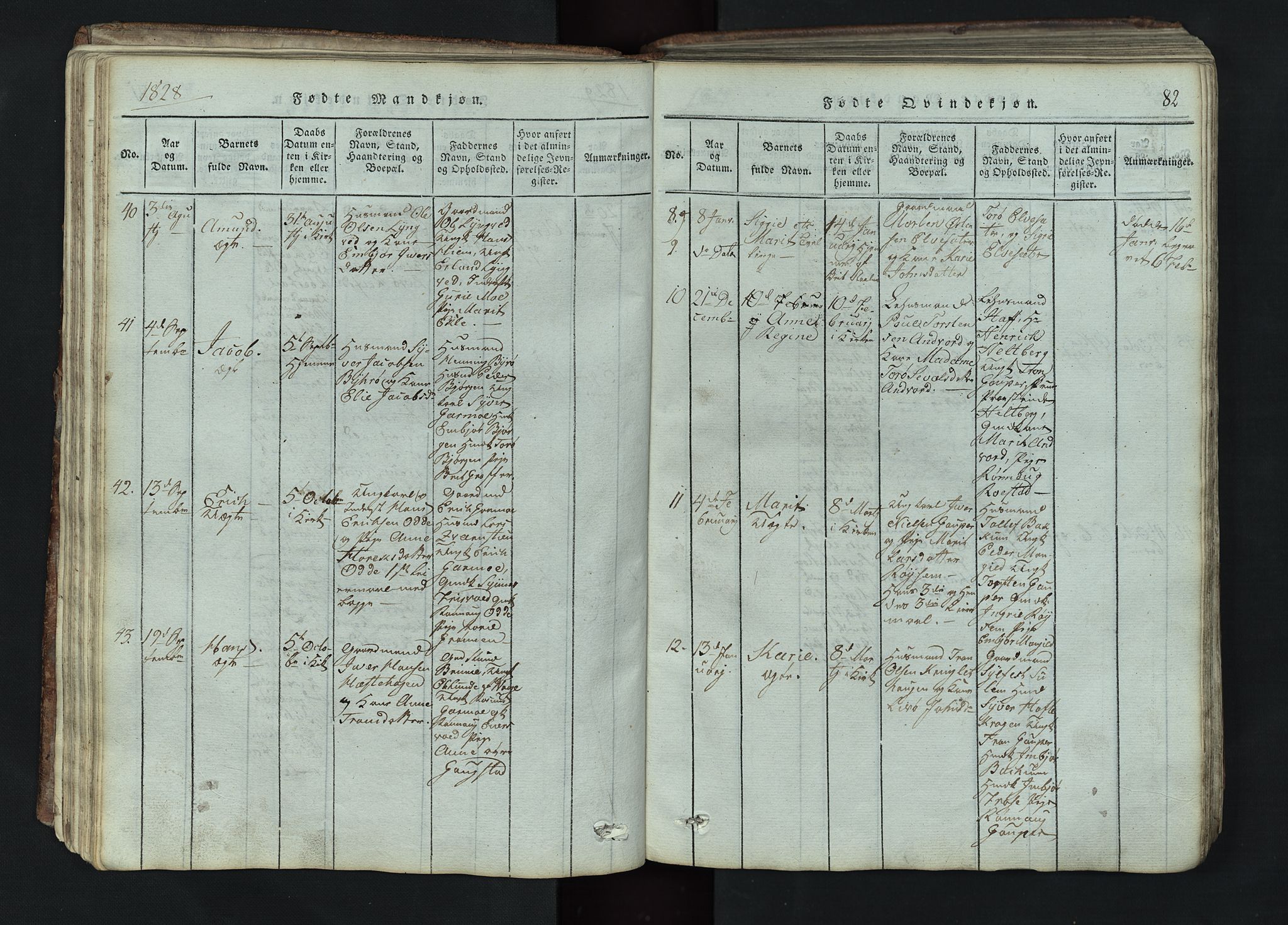 Lom prestekontor, AV/SAH-PREST-070/L/L0002: Klokkerbok nr. 2, 1815-1844, s. 82