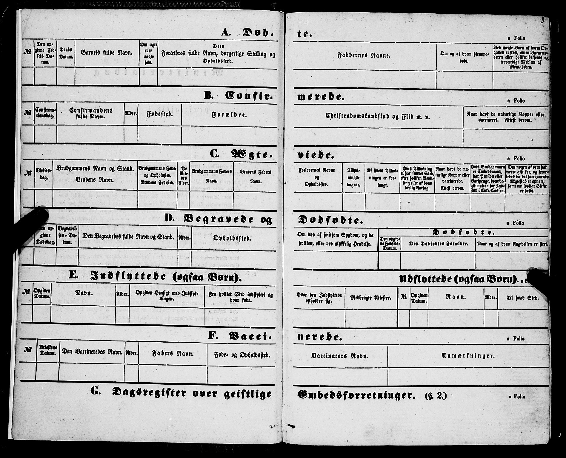 St. Jørgens hospital og Årstad sokneprestembete, AV/SAB-A-99934: Ministerialbok nr. A 5, 1857-1869, s. 3