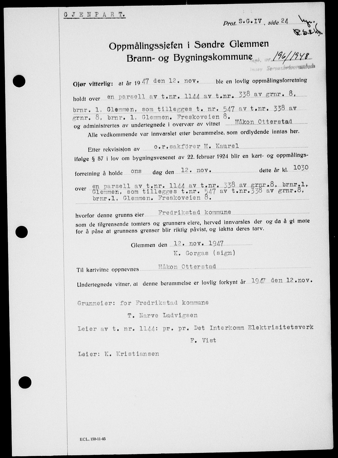 Onsøy sorenskriveri, SAO/A-10474/G/Ga/Gab/L0022: Pantebok nr. II A-22, 1947-1948, Dagboknr: 196/1948