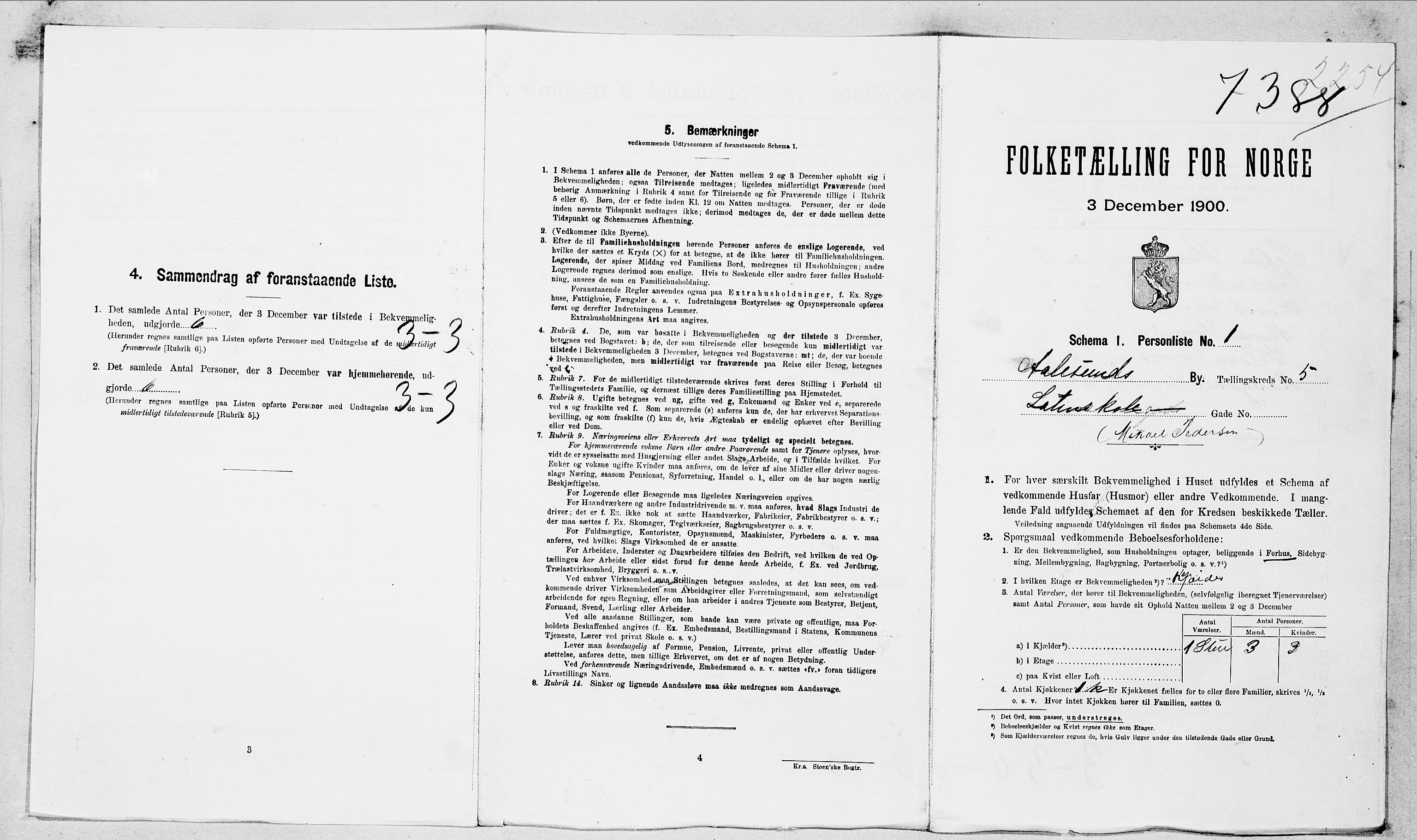 SAT, Folketelling 1900 for 1501 Ålesund kjøpstad, 1900, s. 5860