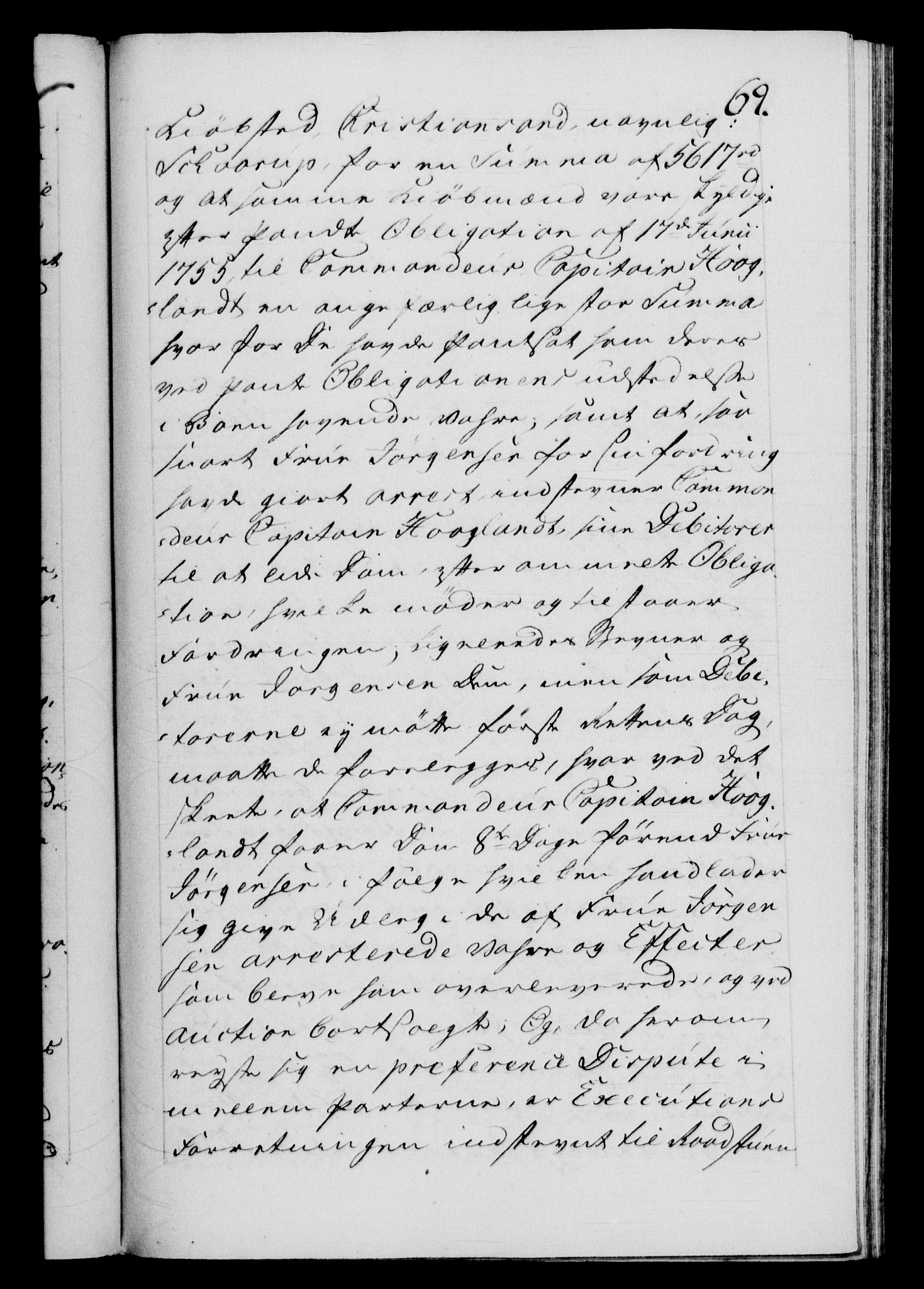 Danske Kanselli 1572-1799, AV/RA-EA-3023/F/Fc/Fca/Fcab/L0038: Norske tegnelser, 1766-1768, s. 69a
