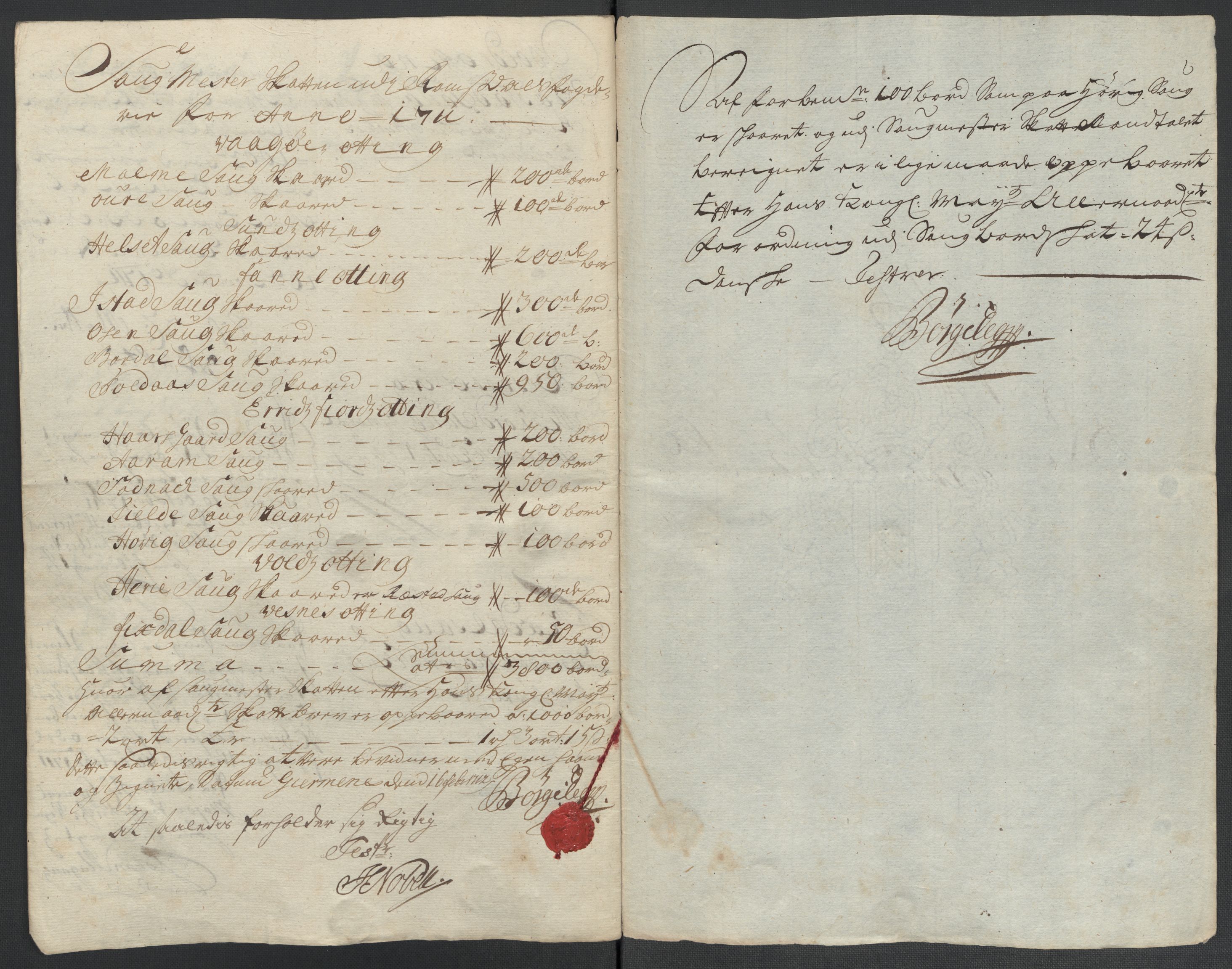 Rentekammeret inntil 1814, Reviderte regnskaper, Fogderegnskap, AV/RA-EA-4092/R55/L3660: Fogderegnskap Romsdal, 1711, s. 115