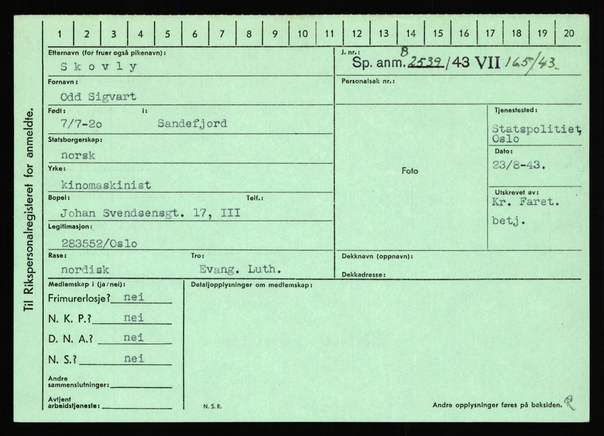 Statspolitiet - Hovedkontoret / Osloavdelingen, AV/RA-S-1329/C/Ca/L0014: Seterlien - Svartås, 1943-1945, s. 1463