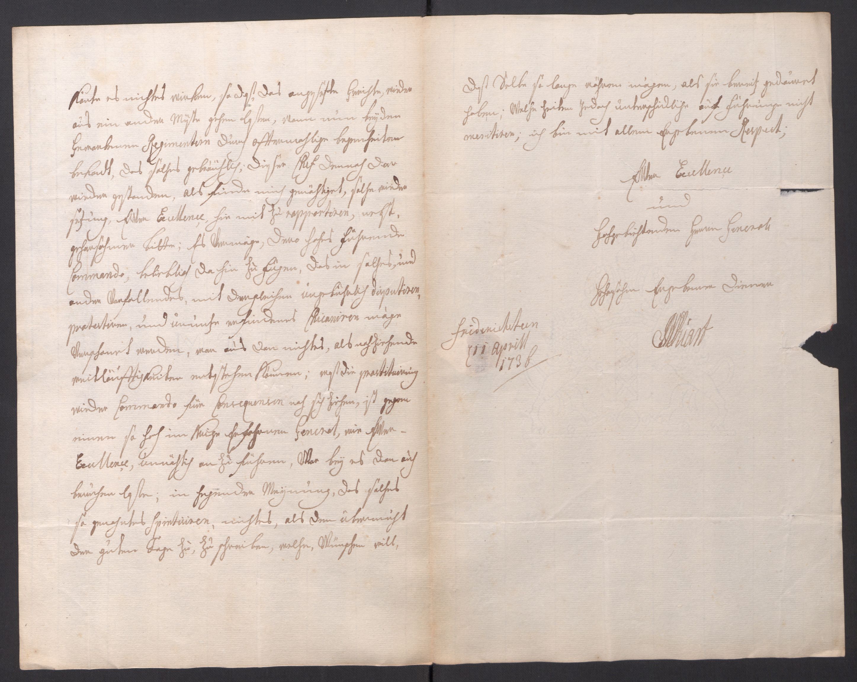 Kommanderende general (KG I) med Det norske krigsdirektorium, AV/RA-EA-5419/D/L0154: Fredriksten festning: Brev, inventarfortegnelser og regnskapsekstrakter, 1730-1739, s. 440