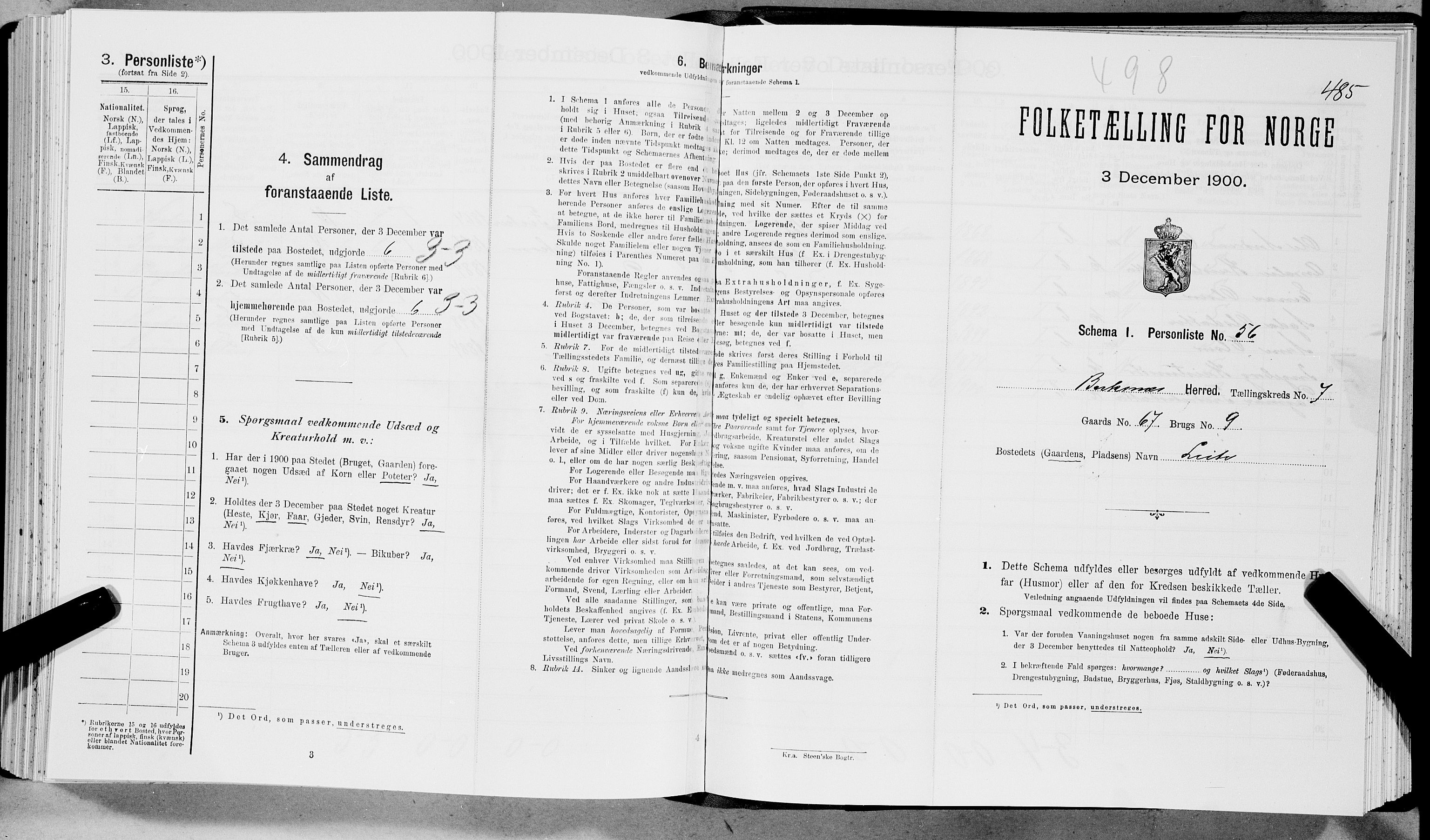SAT, Folketelling 1900 for 1860 Buksnes herred, 1900, s. 953