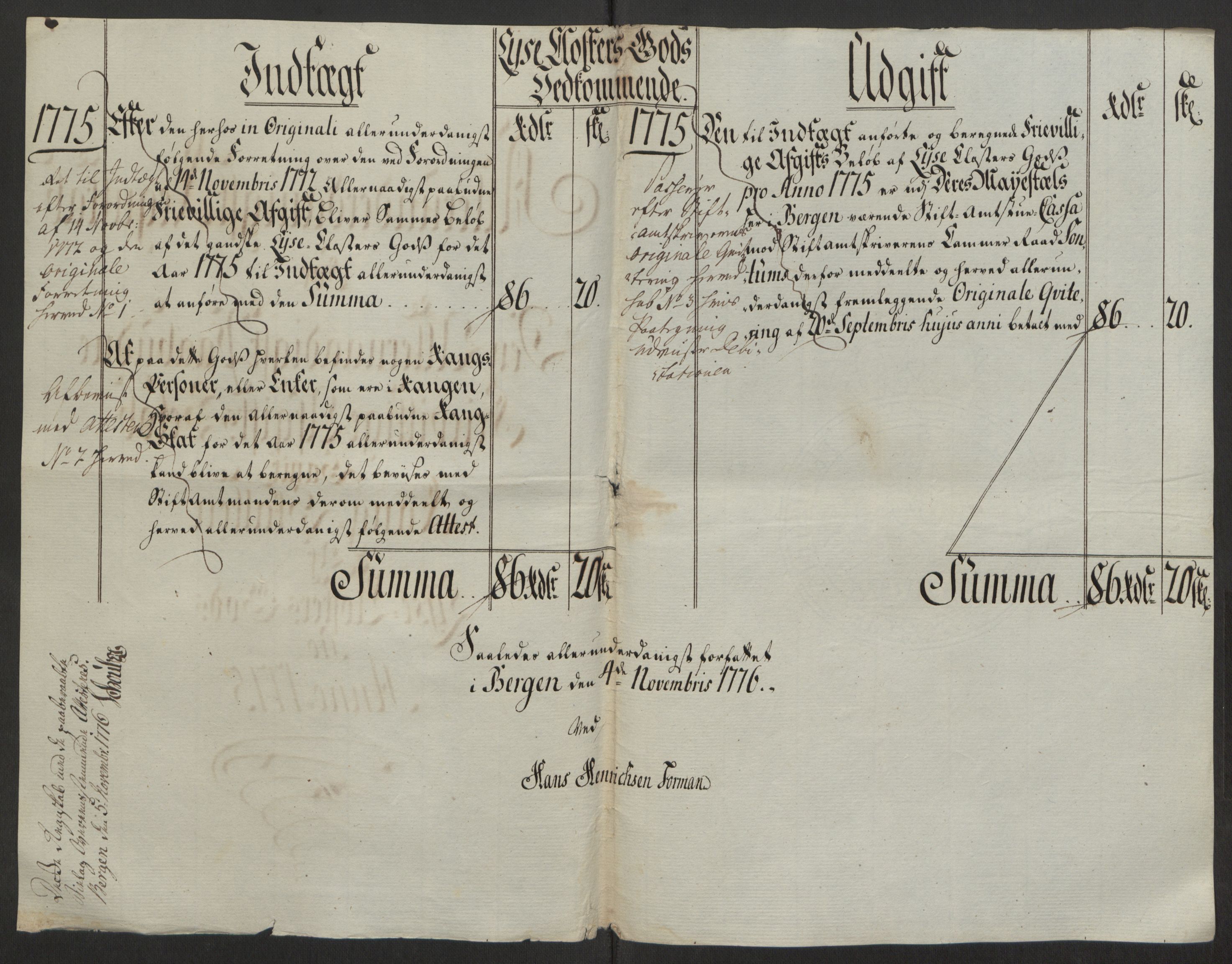 Rentekammeret inntil 1814, Reviderte regnskaper, Fogderegnskap, RA/EA-4092/R50/L3180: Ekstraskatten Lyse kloster, 1762-1783, s. 363