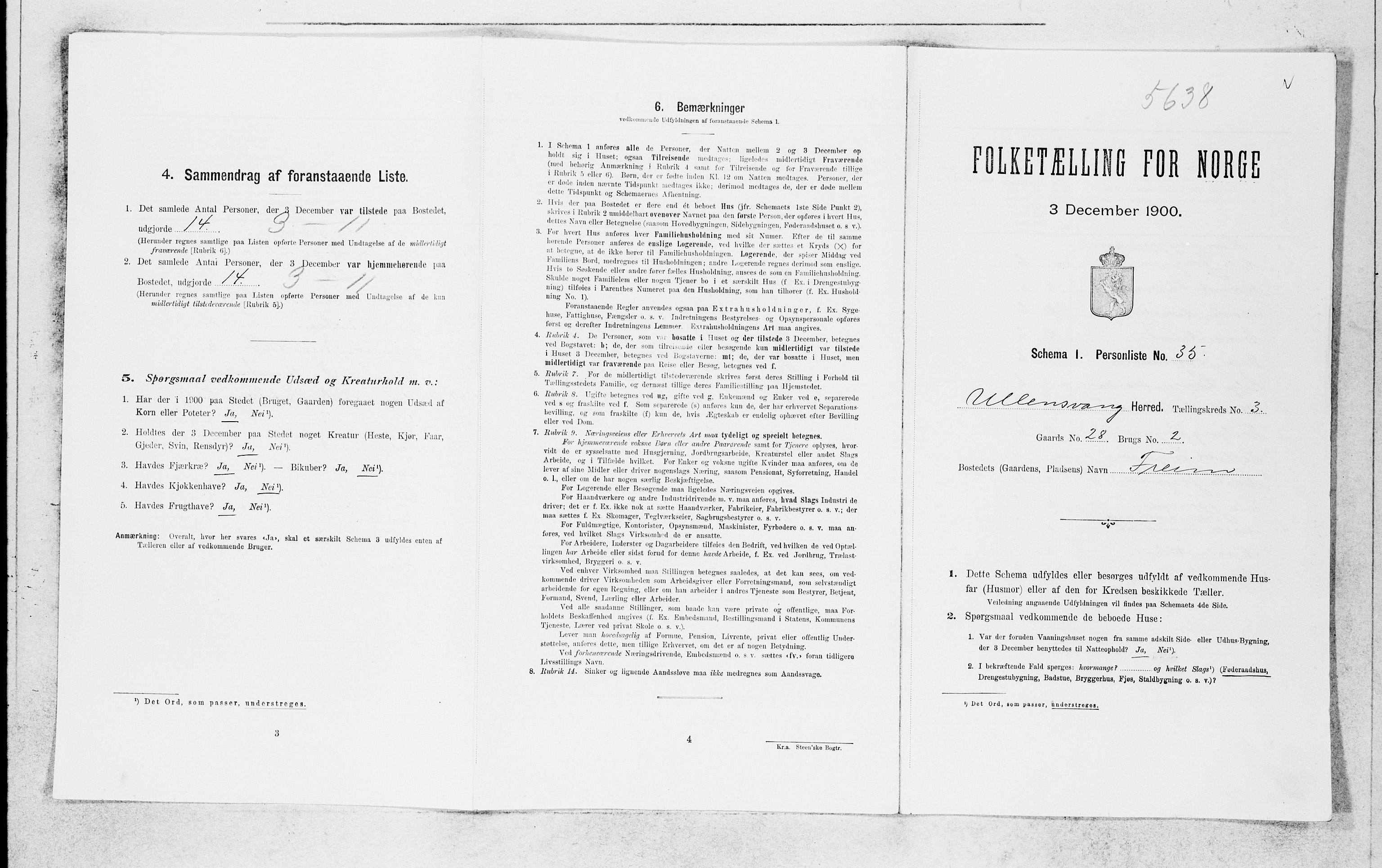 SAB, Folketelling 1900 for 1230 Ullensvang herred, 1900, s. 403