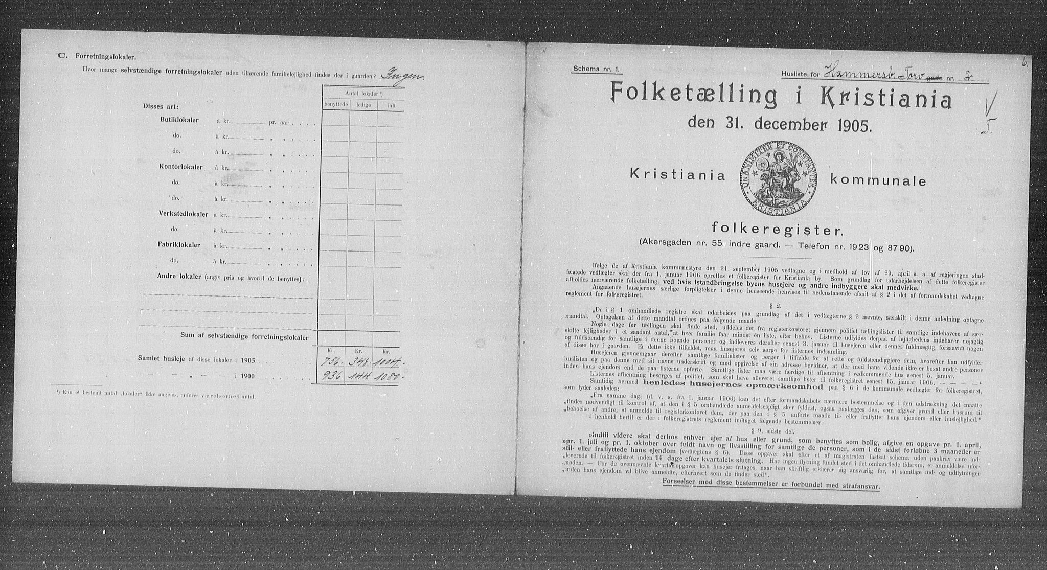 OBA, Kommunal folketelling 31.12.1905 for Kristiania kjøpstad, 1905, s. 17625