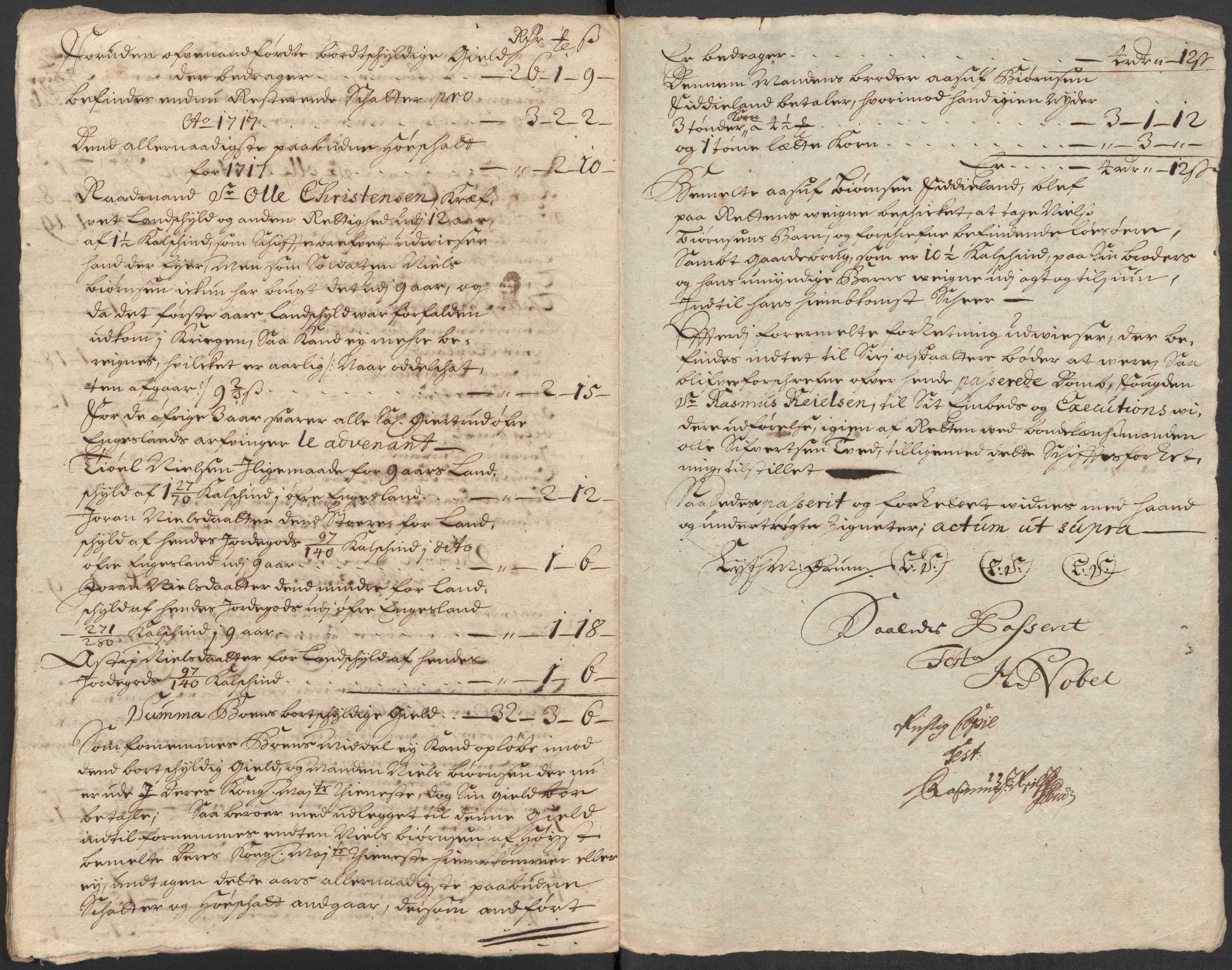 Rentekammeret inntil 1814, Reviderte regnskaper, Fogderegnskap, AV/RA-EA-4092/R40/L2453: Fogderegnskap Råbyggelag, 1718-1719, s. 255