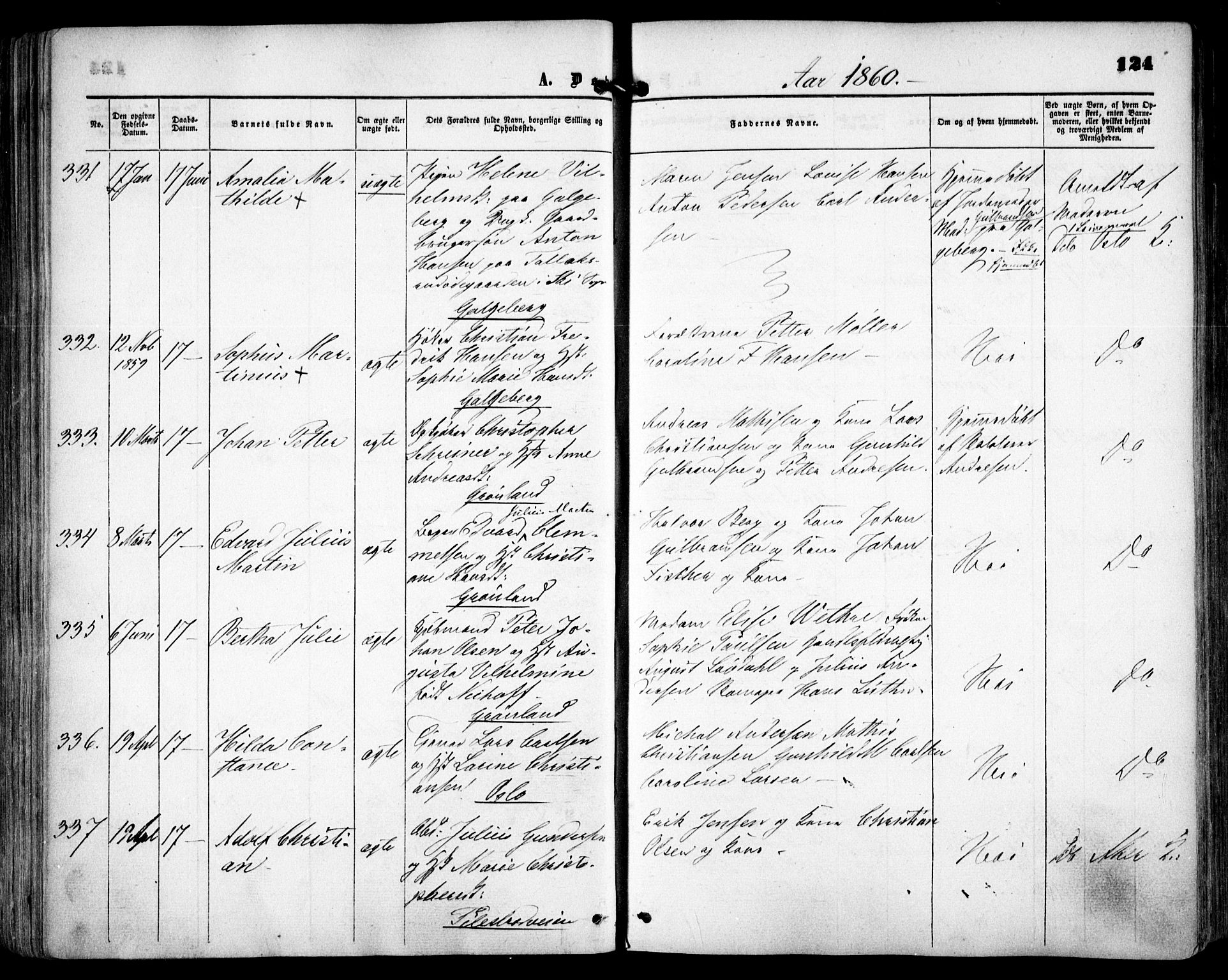 Grønland prestekontor Kirkebøker, SAO/A-10848/F/Fa/L0001: Ministerialbok nr. 1, 1859-1861, s. 124