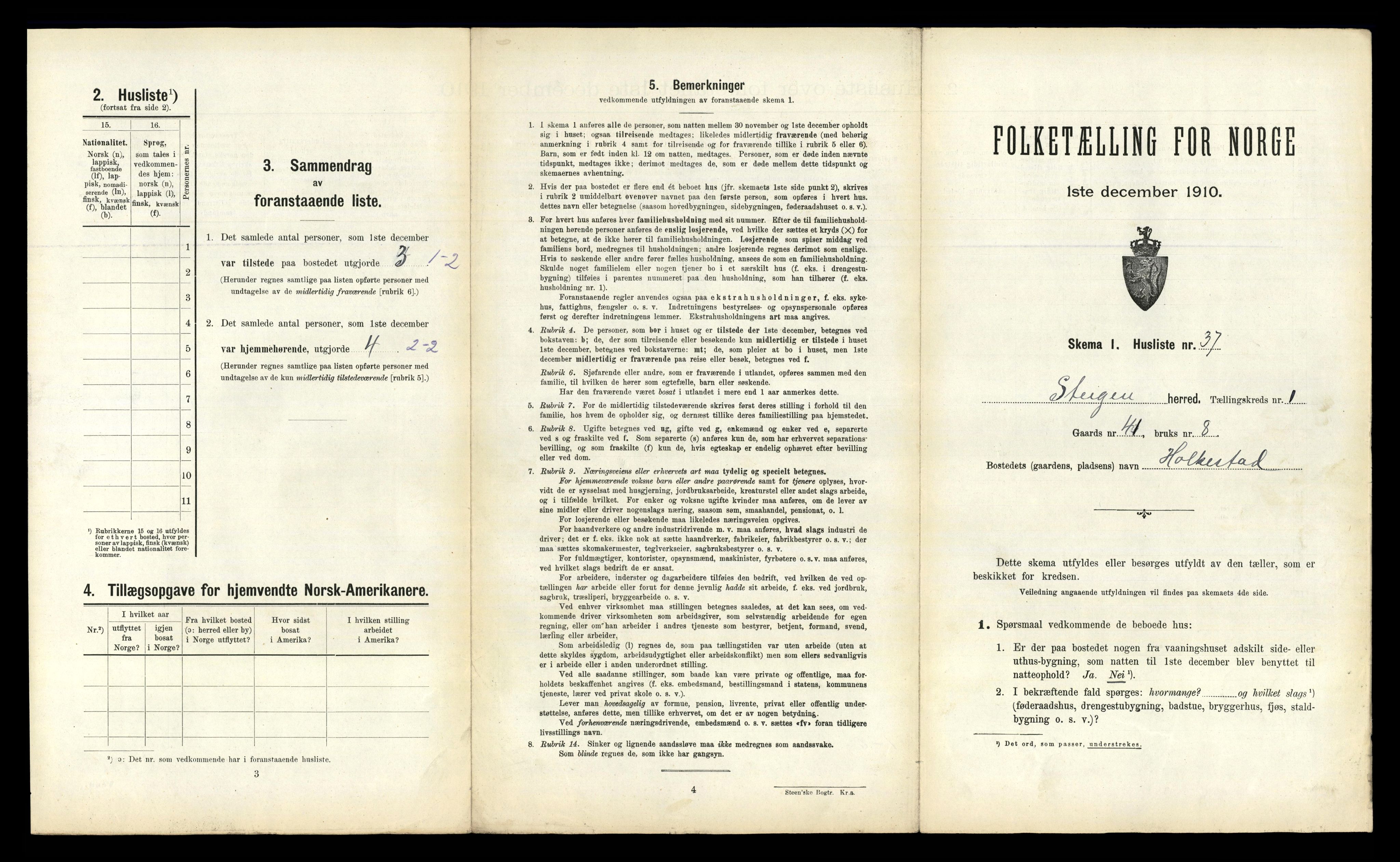 RA, Folketelling 1910 for 1848 Steigen herred, 1910, s. 107