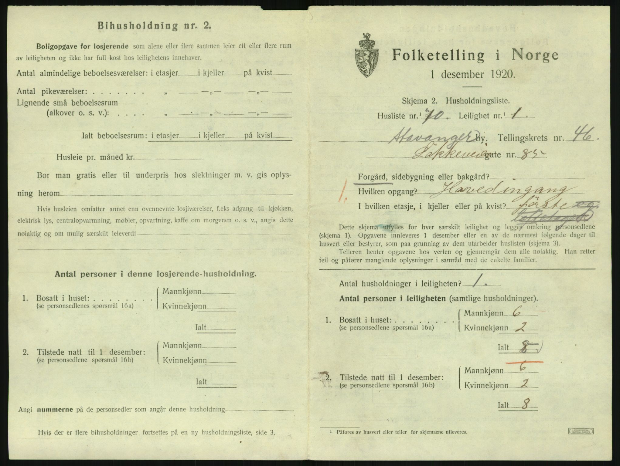 SAST, Folketelling 1920 for 1103 Stavanger kjøpstad, 1920, s. 33192