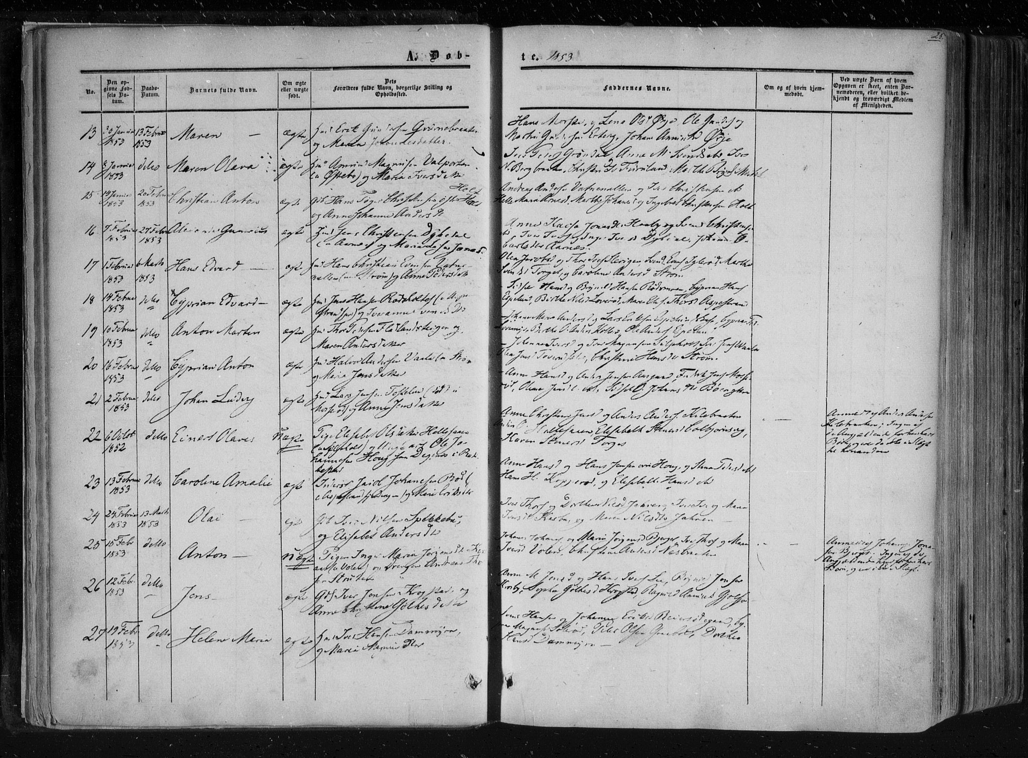 Aremark prestekontor Kirkebøker, AV/SAO-A-10899/F/Fc/L0003: Ministerialbok nr. III 3, 1850-1865, s. 25