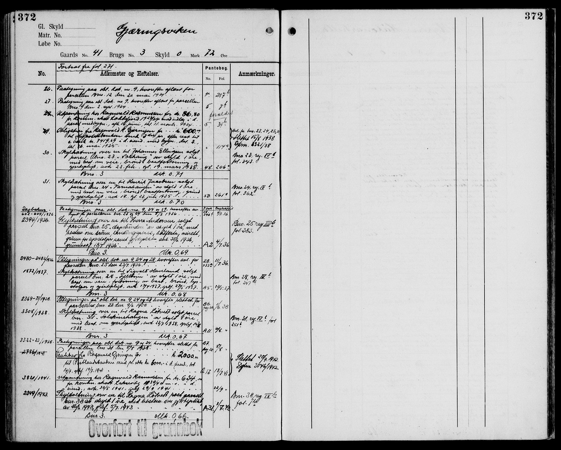 Midhordland sorenskriveri, AV/SAB-A-3001/1/G/Ga/Gab/L0107: Panteregister nr. II.A.b.107, s. 372