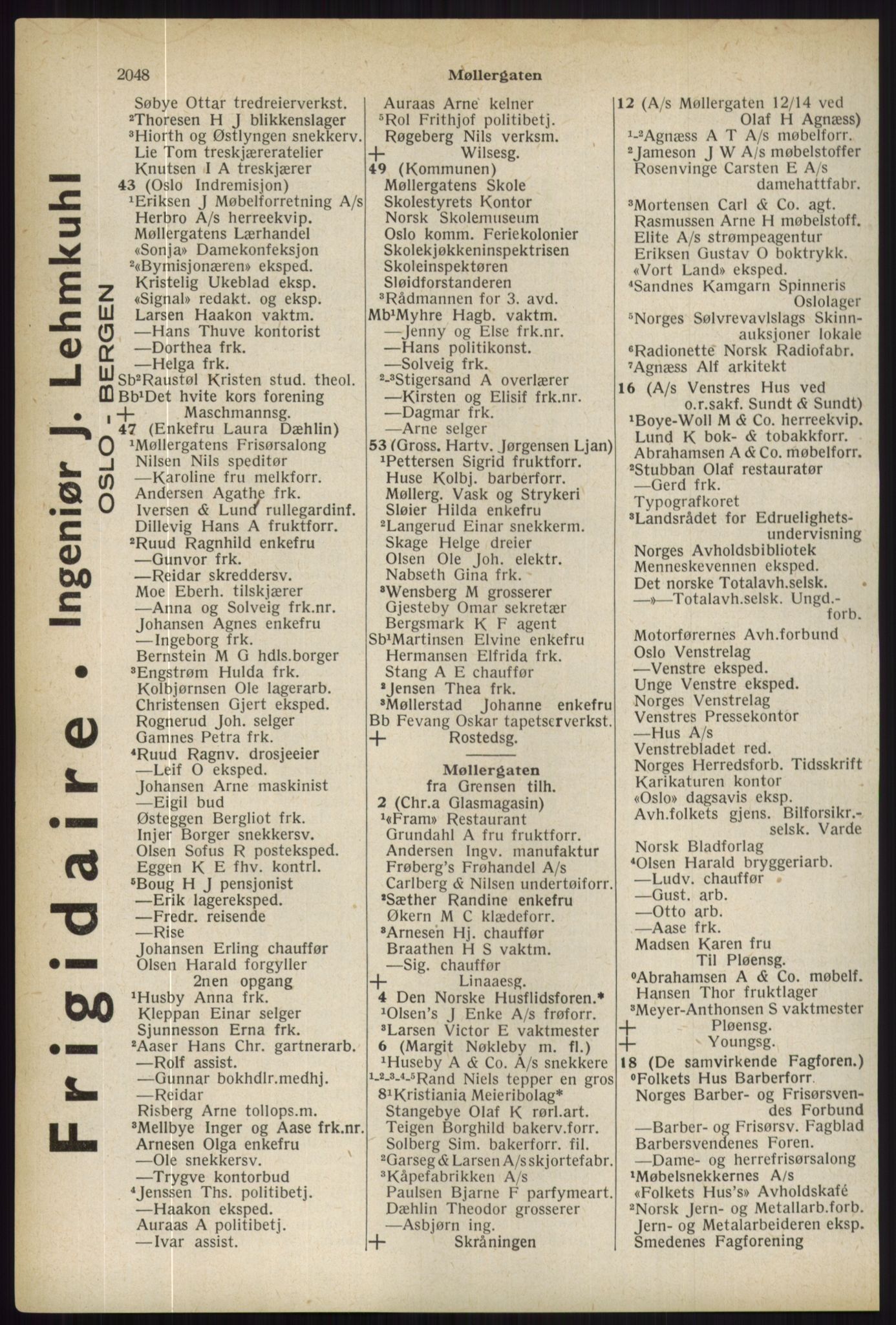 Kristiania/Oslo adressebok, PUBL/-, 1936, s. 2048
