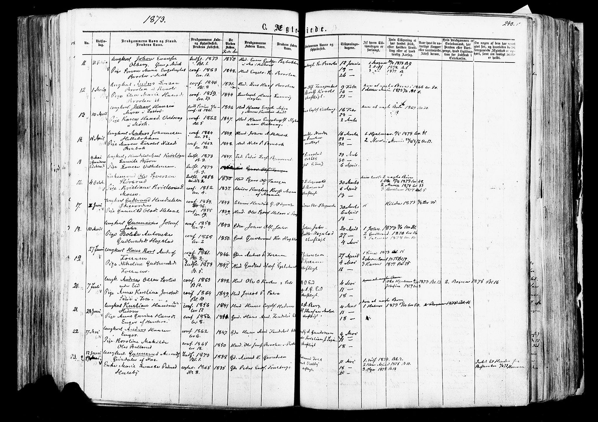 Aurskog prestekontor Kirkebøker, SAO/A-10304a/F/Fa/L0007: Ministerialbok nr. I 7, 1854-1877, s. 240c
