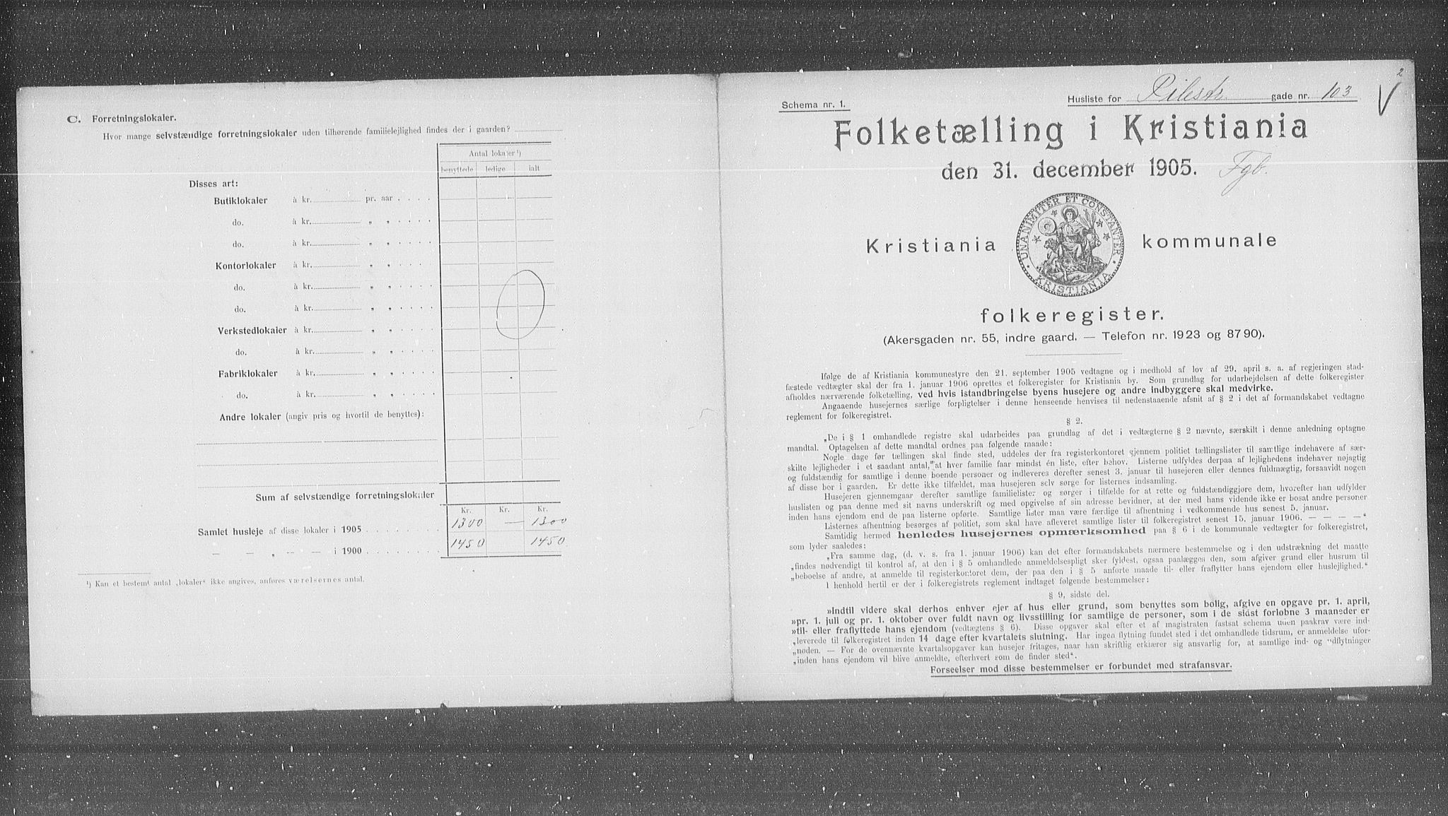 OBA, Kommunal folketelling 31.12.1905 for Kristiania kjøpstad, 1905, s. 42197