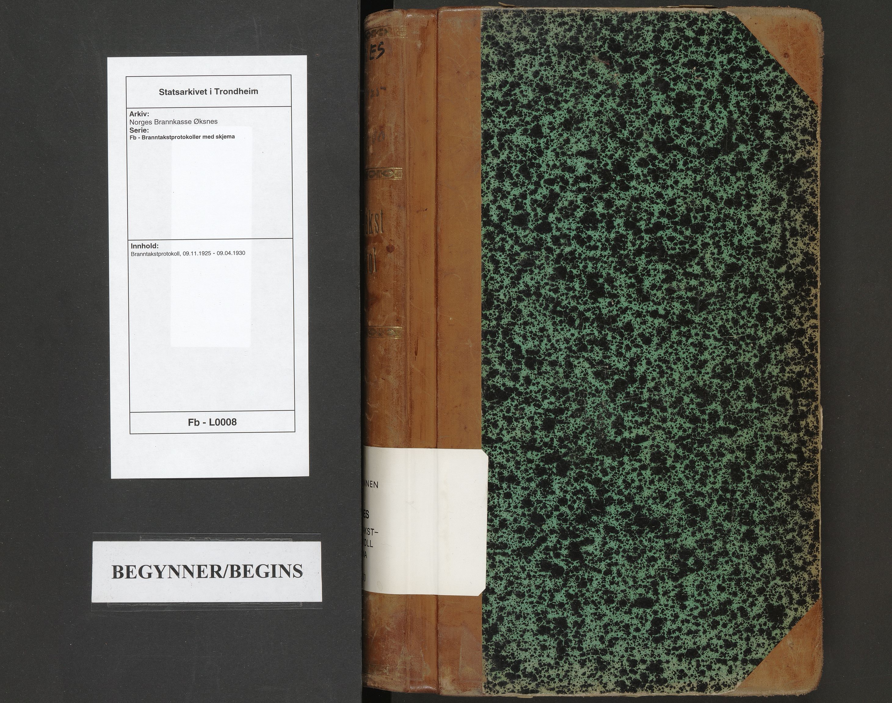 Norges Brannkasse Øksnes, AV/SAT-A-5589/Fb/L0008: Branntakstprotokoll, 1925-1930