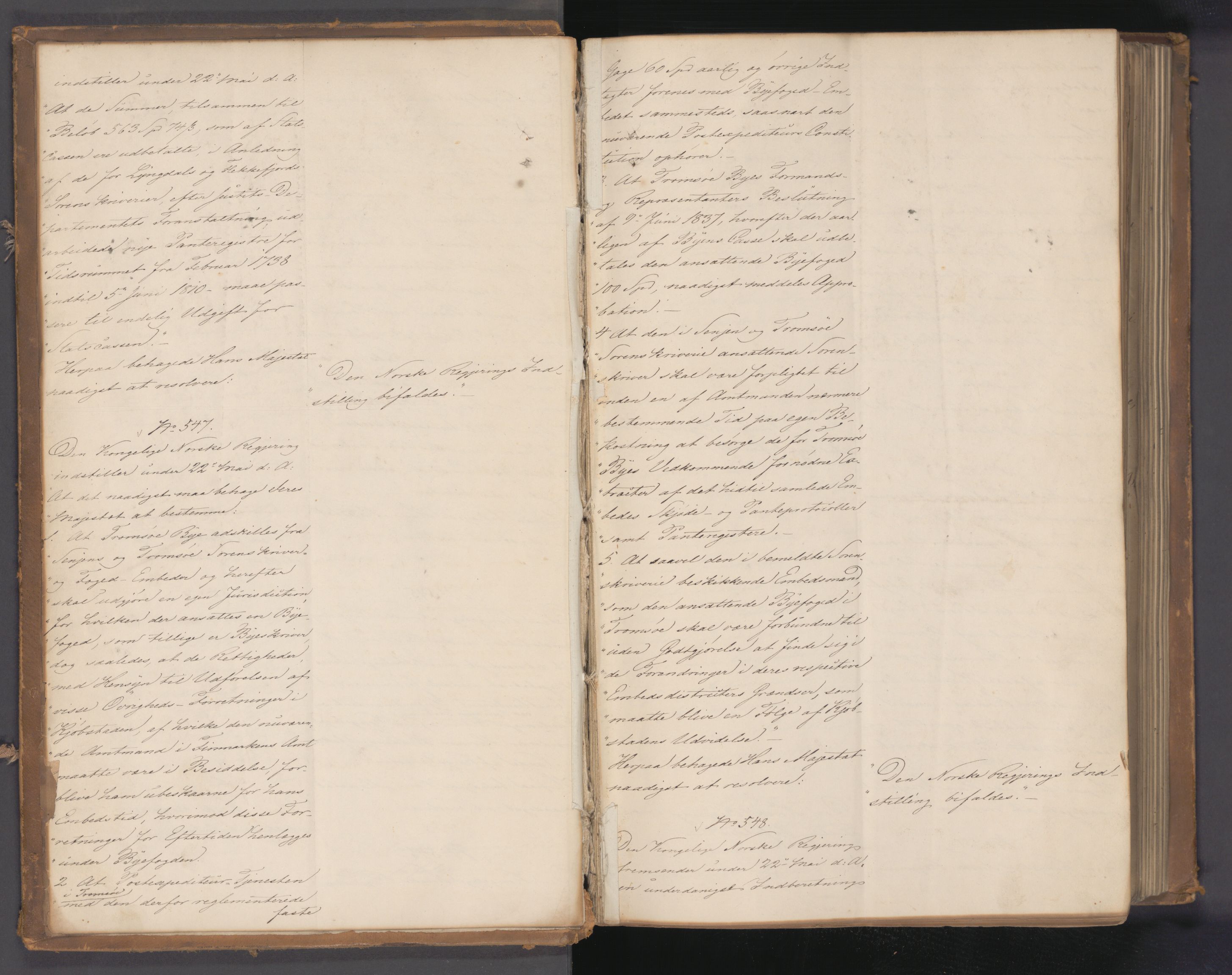 Statsrådssekretariatet, AV/RA-S-1001/A/Ab/L0047: Kgl. res. nr. 541-1301, 2. halvår, 1838