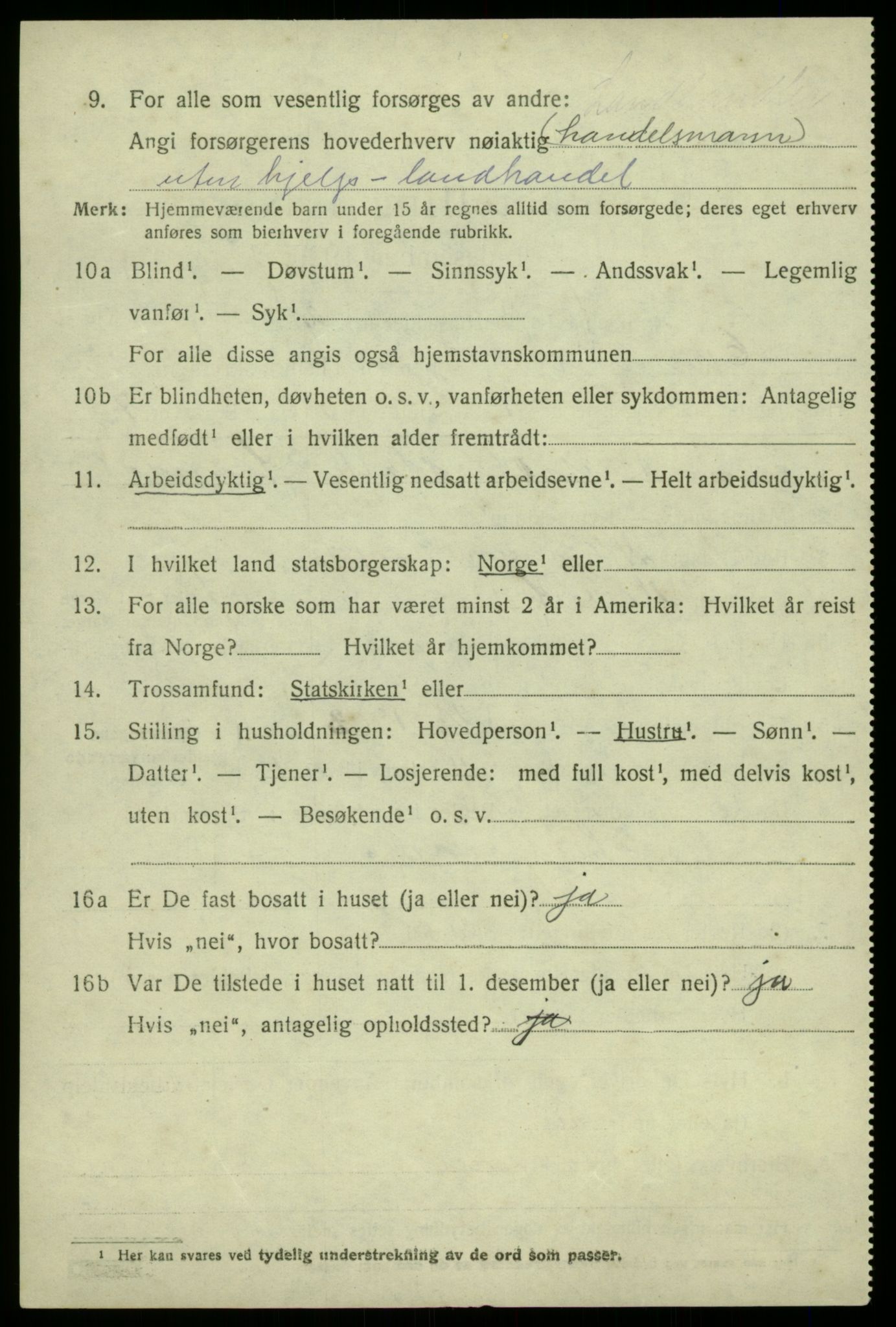 SAB, Folketelling 1920 for 1234 Granvin herred, 1920, s. 2415