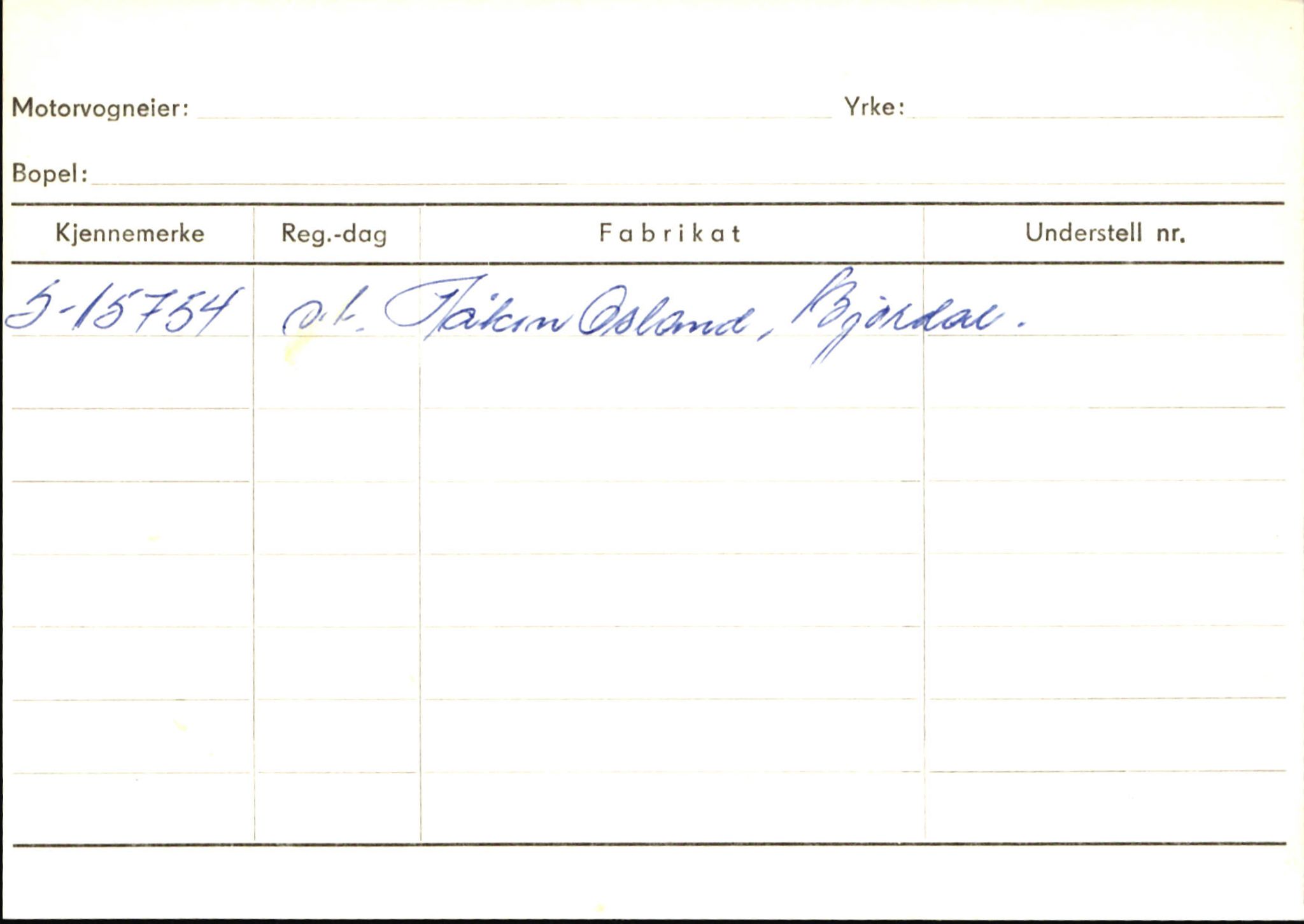 Statens vegvesen, Sogn og Fjordane vegkontor, AV/SAB-A-5301/4/F/L0146: Registerkort Årdal R-Å samt diverse kort, 1945-1975, s. 659