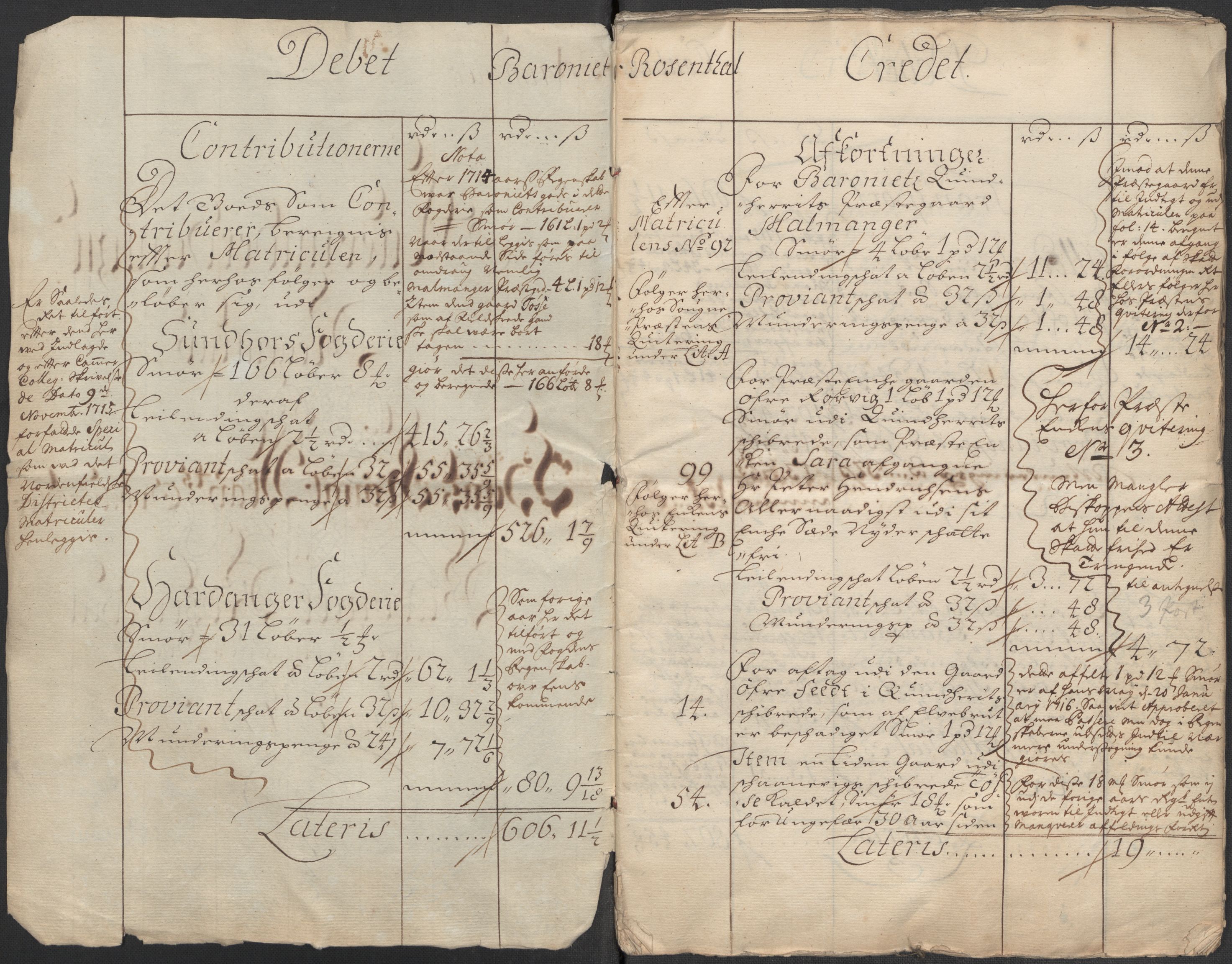 Rentekammeret inntil 1814, Reviderte regnskaper, Fogderegnskap, AV/RA-EA-4092/R49/L3139: Fogderegnskap Rosendal Baroni, 1715-1717, s. 7