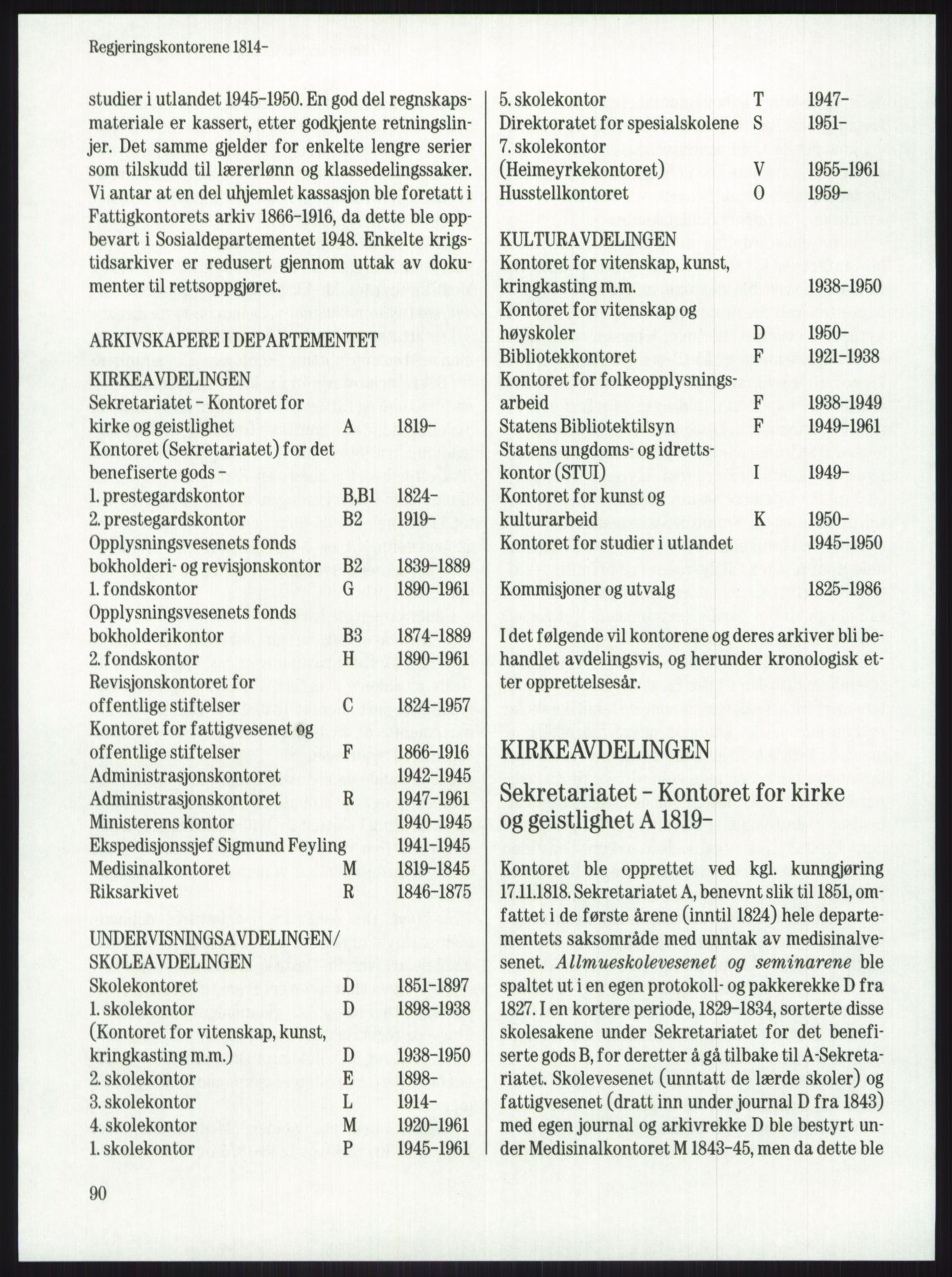 Publikasjoner utgitt av Arkivverket, PUBL/PUBL-001/A/0001: Knut Johannessen, Ole Kolsrud og Dag Mangset (red.): Håndbok for Riksarkivet (1992), 1992, s. 90