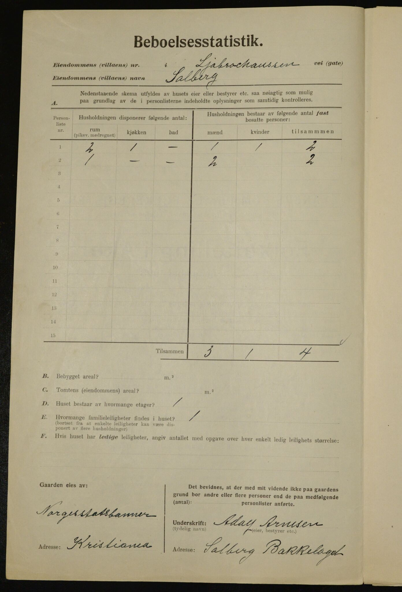 , Kommunal folketelling 1.12.1923 for Aker, 1923, s. 41650