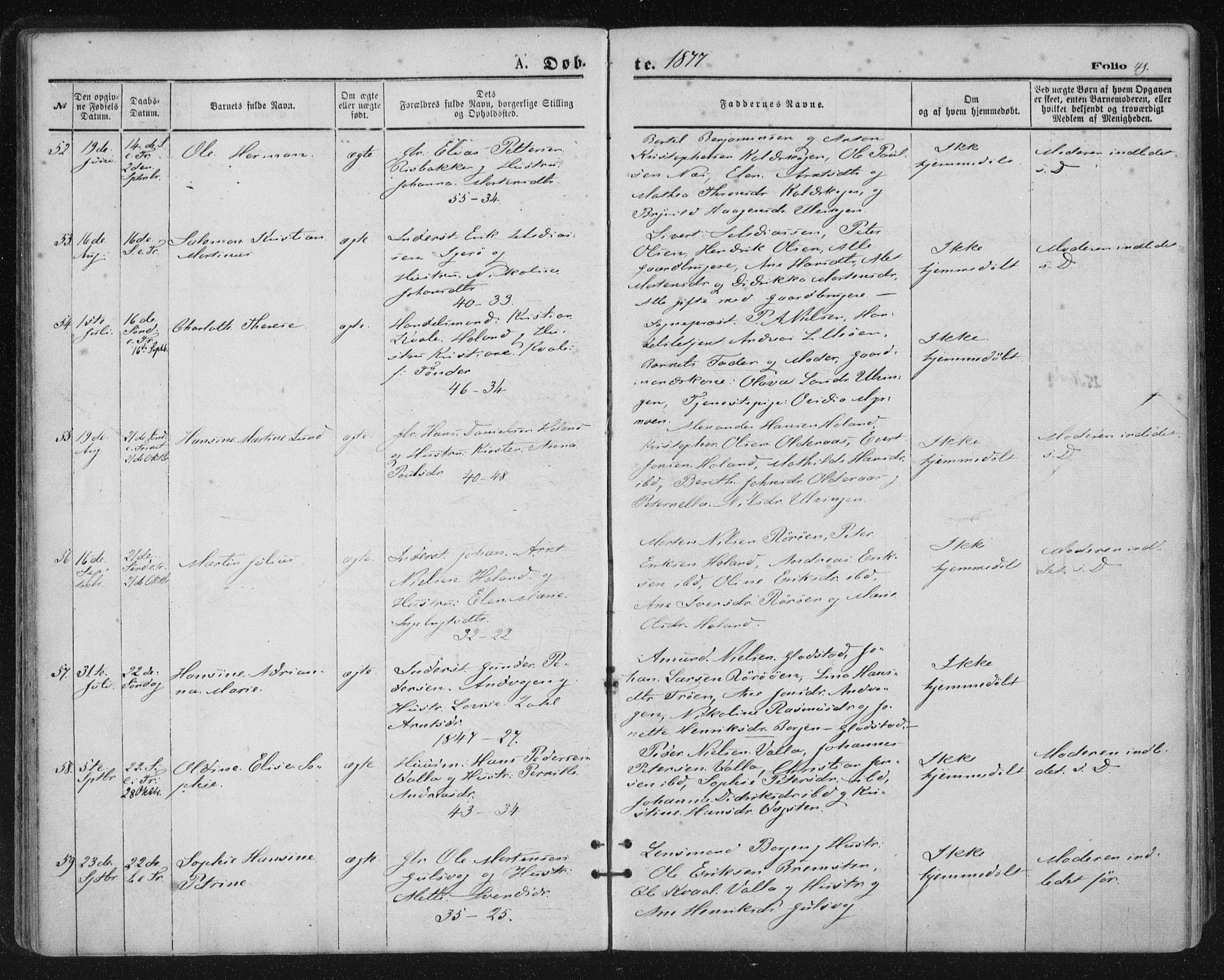 Ministerialprotokoller, klokkerbøker og fødselsregistre - Nordland, SAT/A-1459/816/L0241: Ministerialbok nr. 816A07, 1870-1885, s. 41