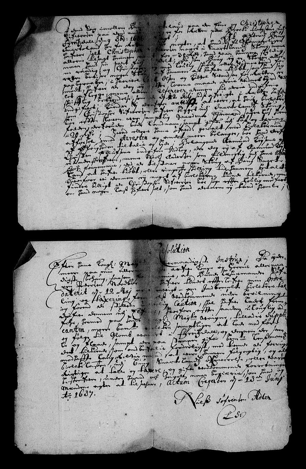 Stattholderembetet 1572-1771, RA/EA-2870/Af/L0001: Avskrifter av vedlegg til originale supplikker, nummerert i samsvar med supplikkbøkene, 1683-1687, s. 232