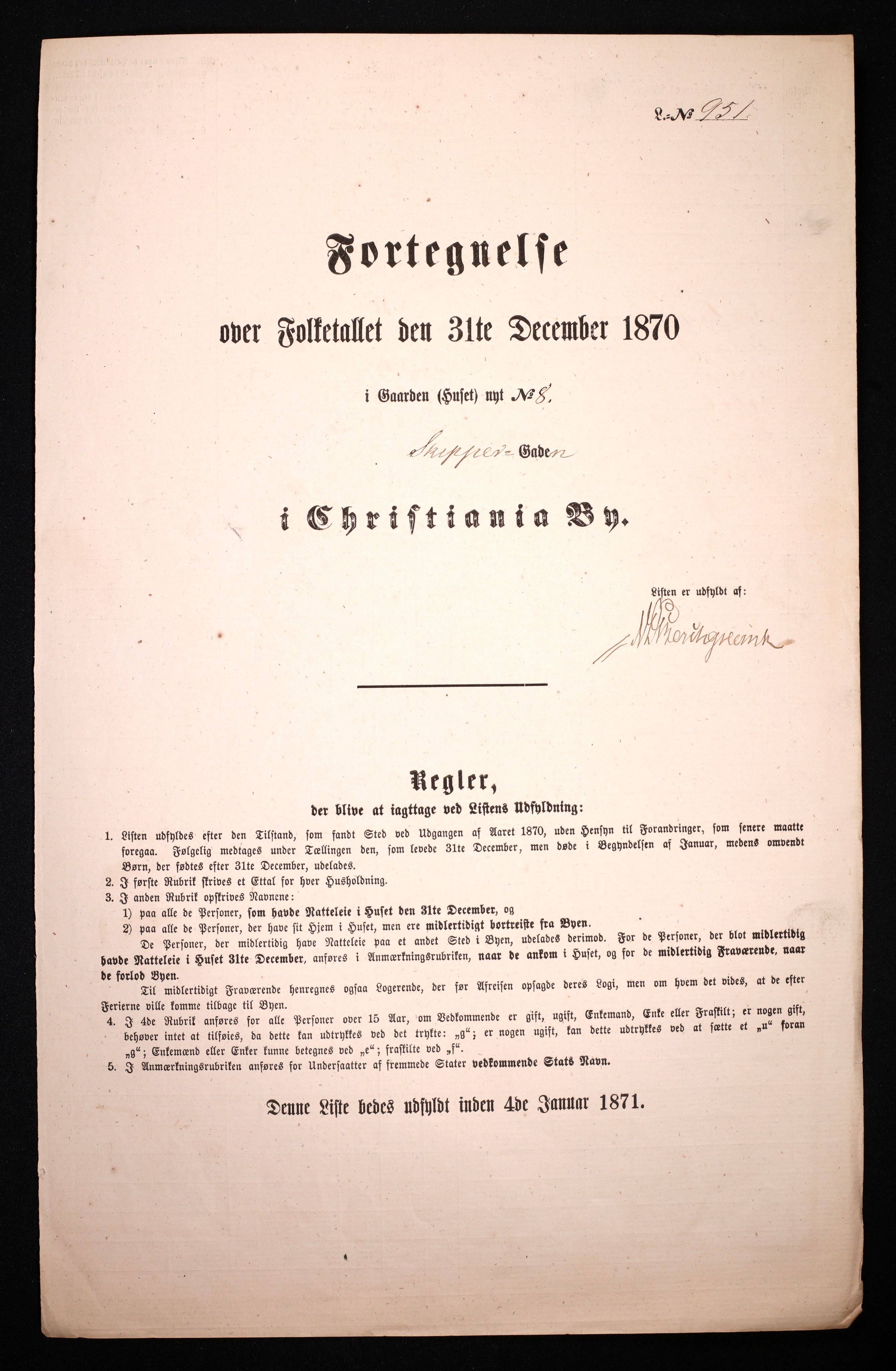 RA, Folketelling 1870 for 0301 Kristiania kjøpstad, 1870, s. 3323