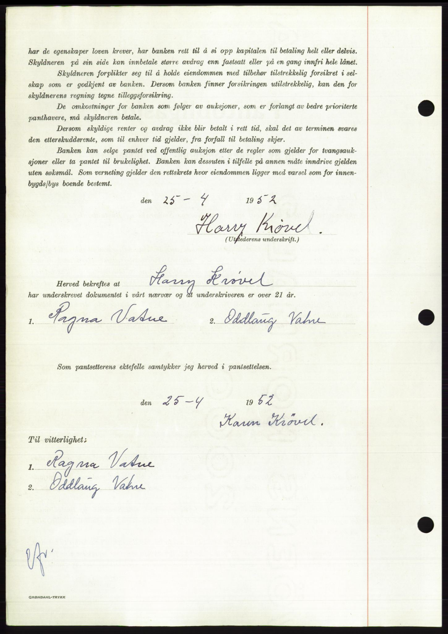 Søre Sunnmøre sorenskriveri, AV/SAT-A-4122/1/2/2C/L0121: Pantebok nr. 9B, 1951-1952, Dagboknr: 979/1952