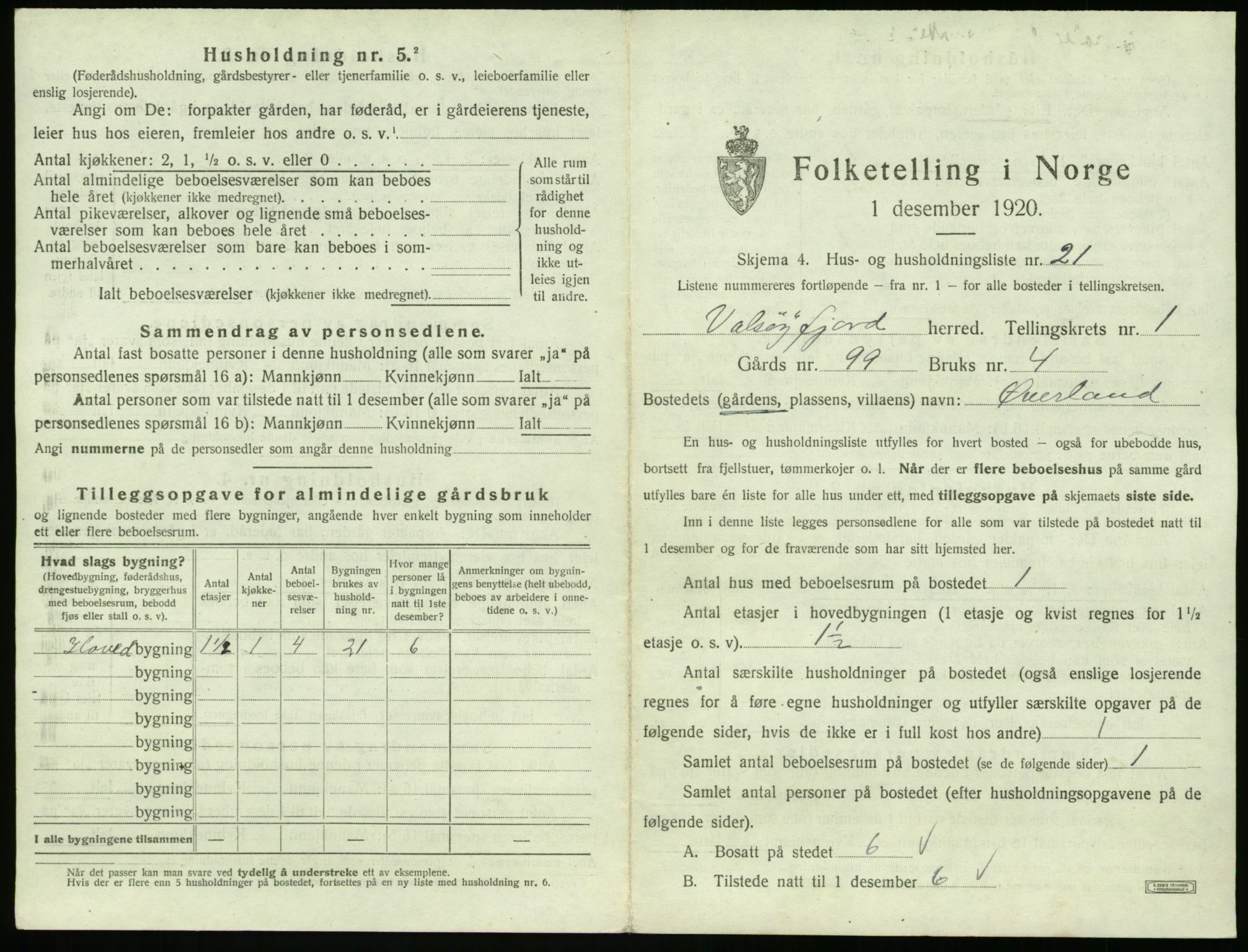 SAT, Folketelling 1920 for 1570 Valsøyfjord herred, 1920, s. 71
