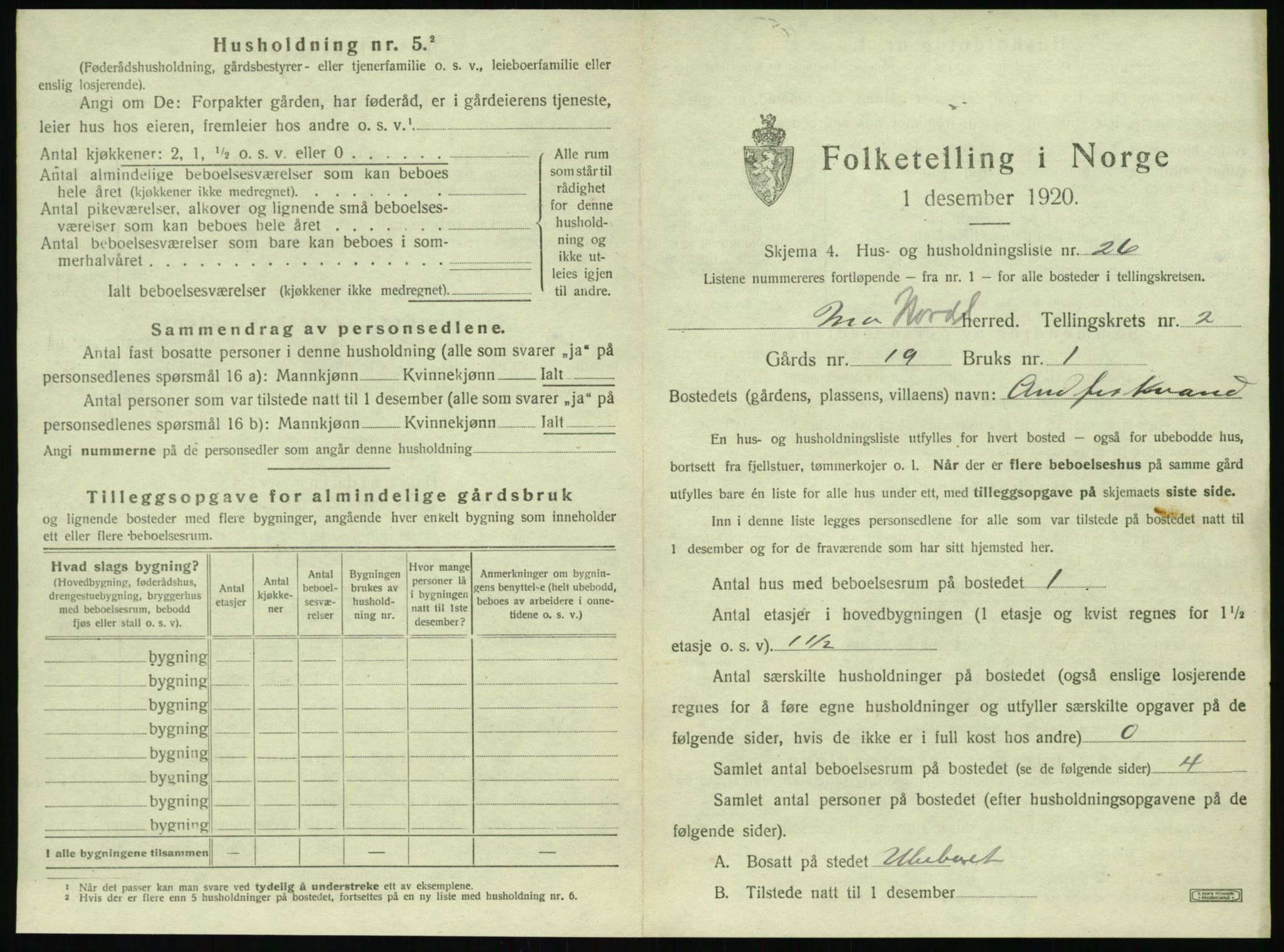 SAT, Folketelling 1920 for 1833 Mo herred, 1920, s. 230