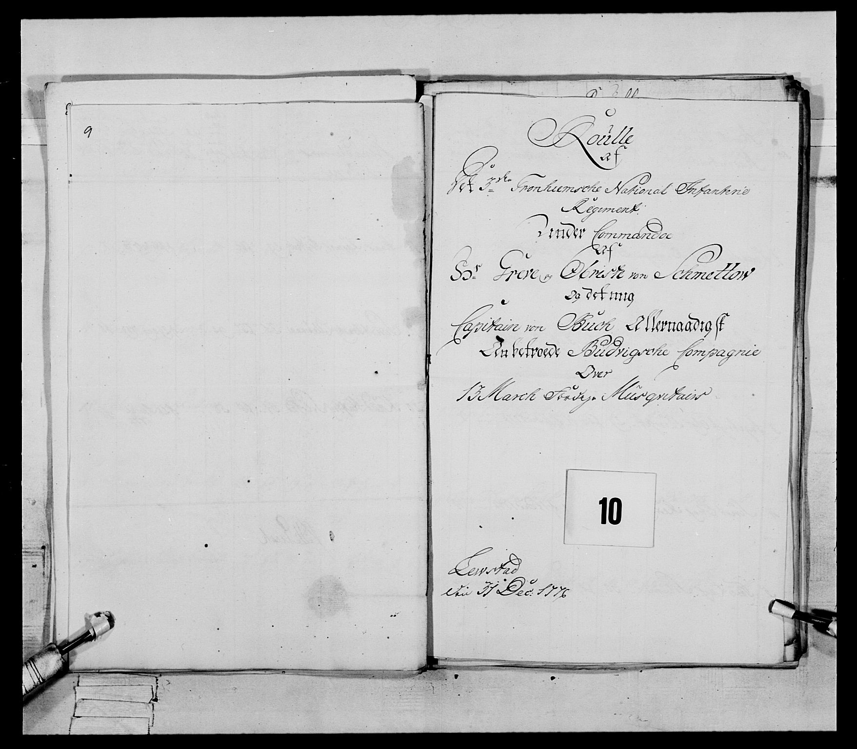 Generalitets- og kommissariatskollegiet, Det kongelige norske kommissariatskollegium, AV/RA-EA-5420/E/Eh/L0086: 3. Trondheimske nasjonale infanteriregiment, 1776-1779, s. 46