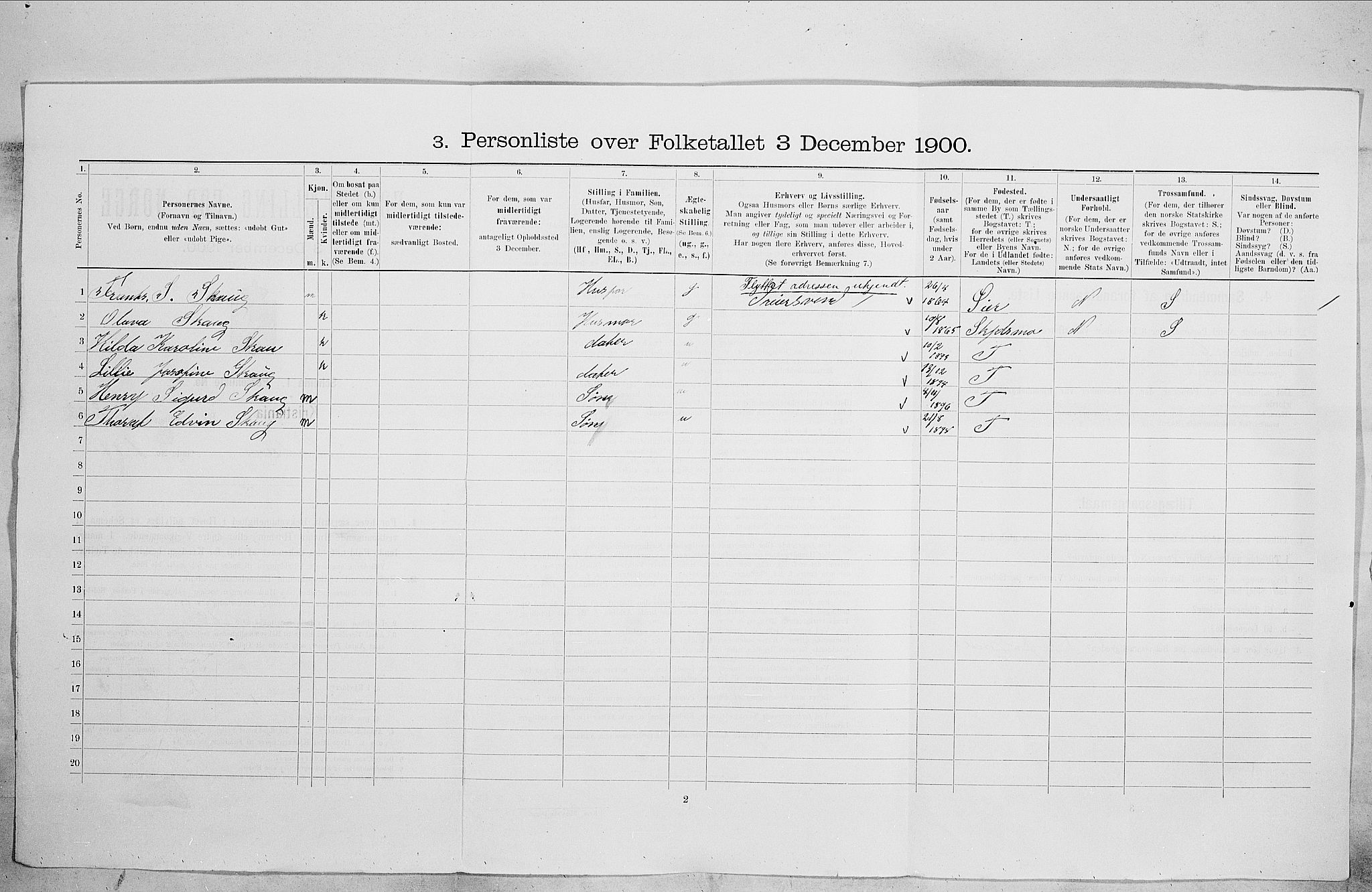 SAO, Folketelling 1900 for 0301 Kristiania kjøpstad, 1900, s. 65608