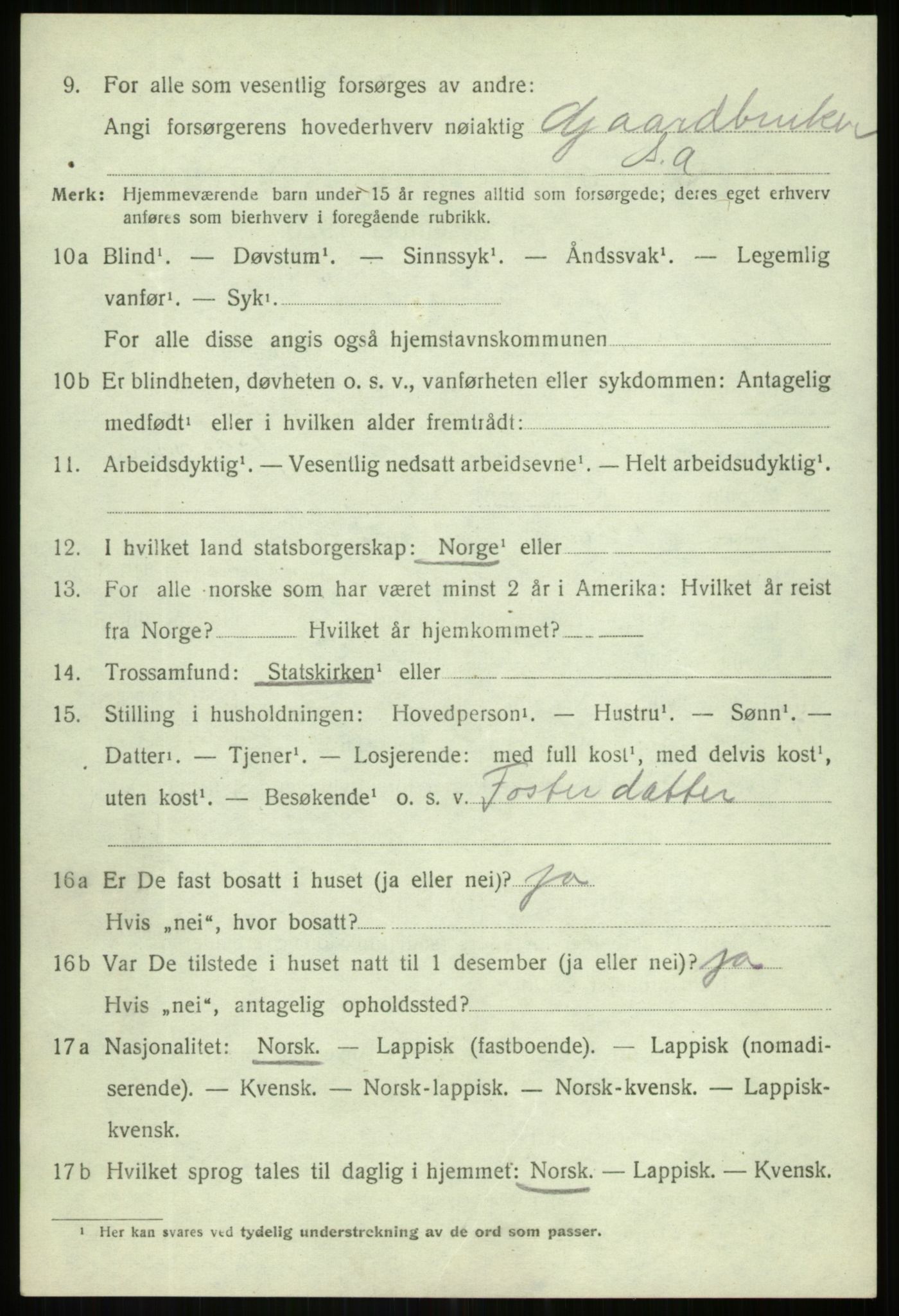 SATØ, Folketelling 1920 for 1931 Lenvik herred, 1920, s. 3779