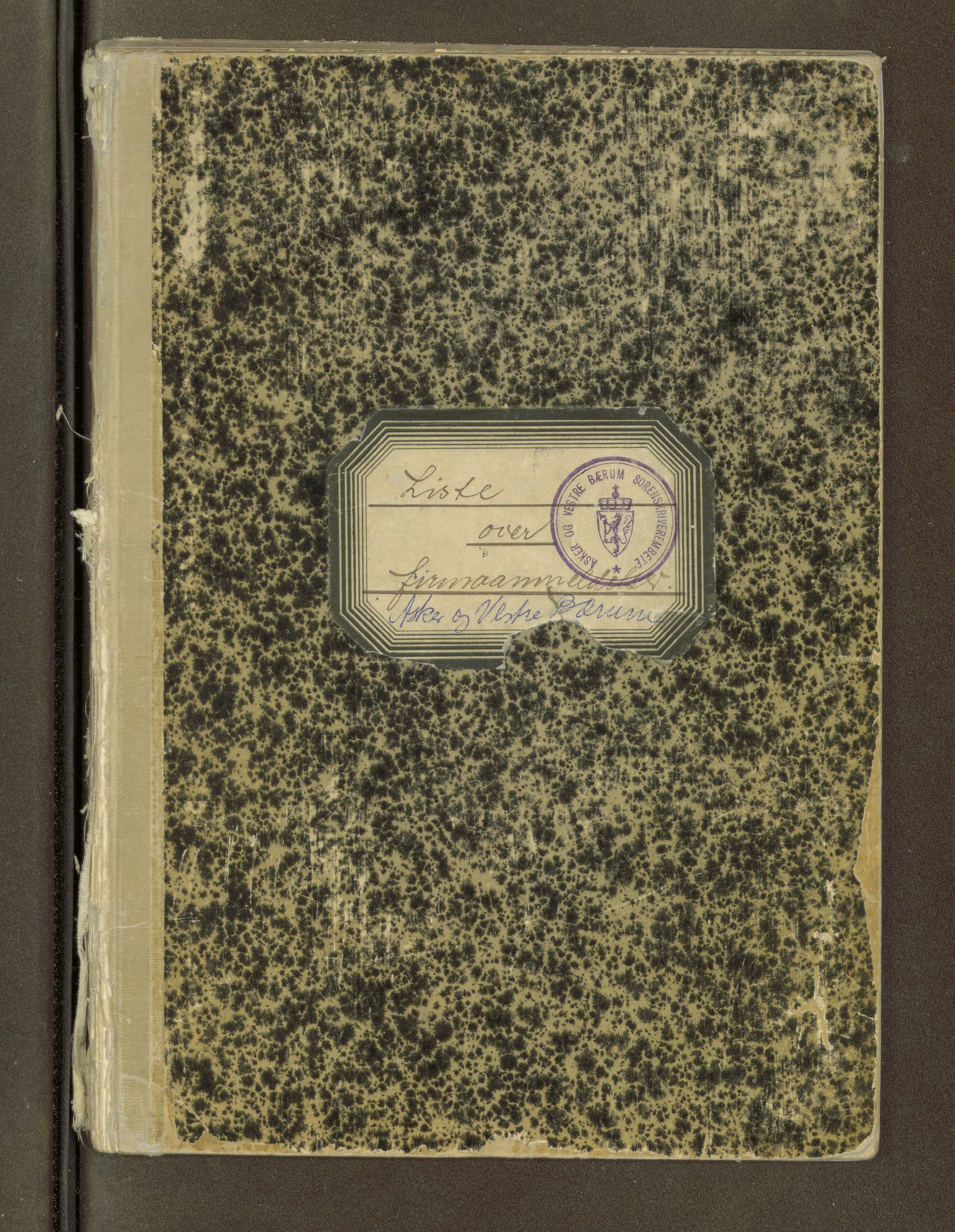 Asker og Bærum tingrett, AV/SAT-A-10379/K/Kb/Kba/L0097: Liste over anmeldte foretak, 1949-1962, s. 1
