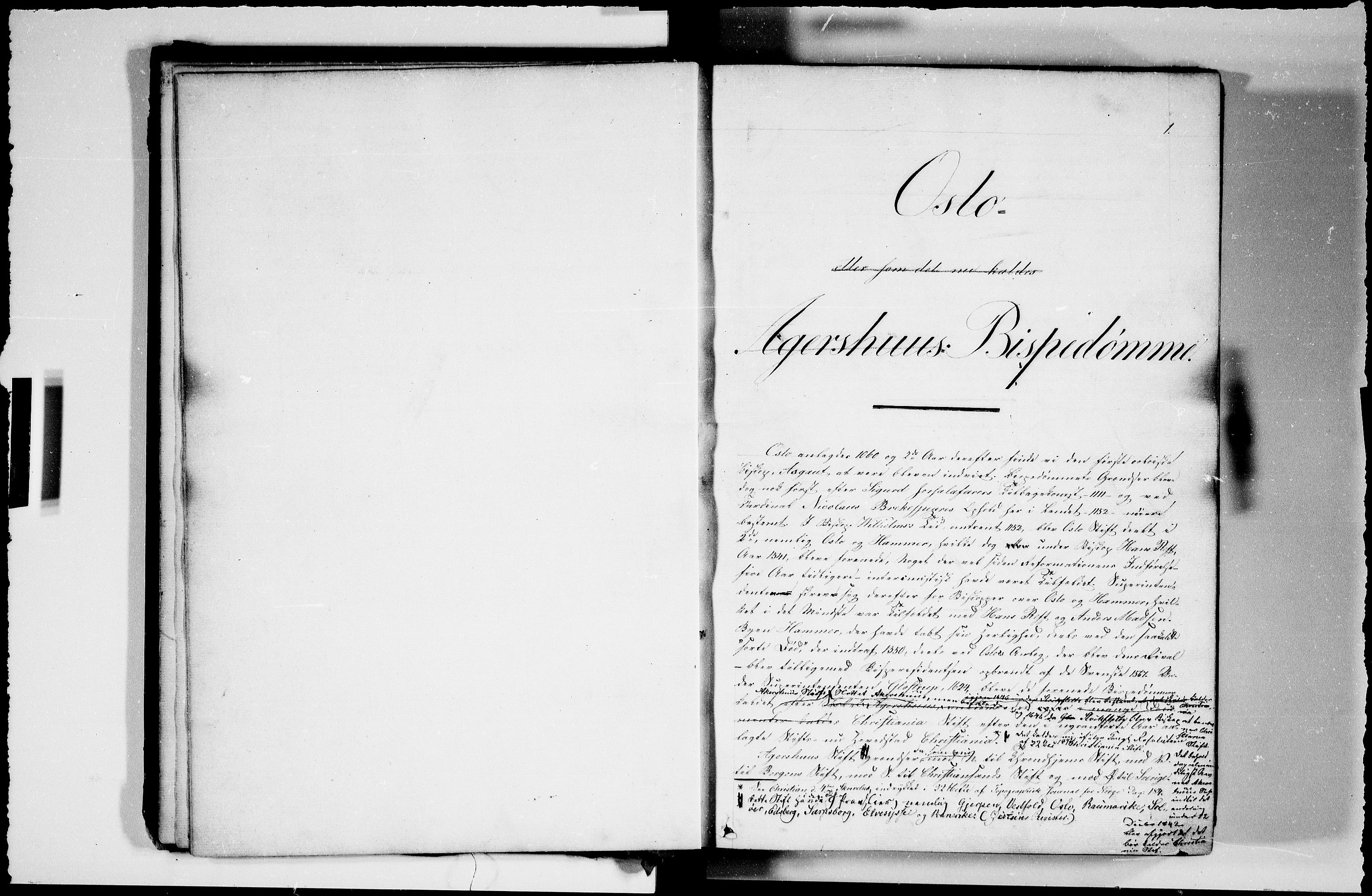 Svendsen, Bastian - etterretninger om geistligheten i Akershus stift, SAO/PAO-0181/D/L0001: Etterretninger del 1, 1062-1846, s. 1