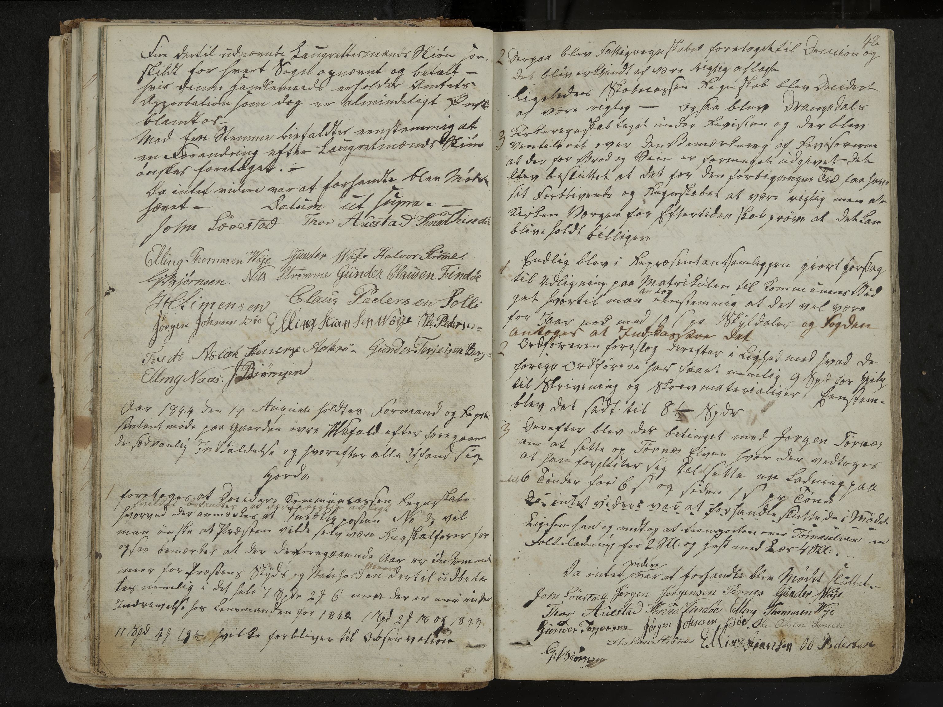 Drangedal formannskap og sentraladministrasjon, IKAK/0817021/A/L0001: Møtebok, 1837-1870, s. 48