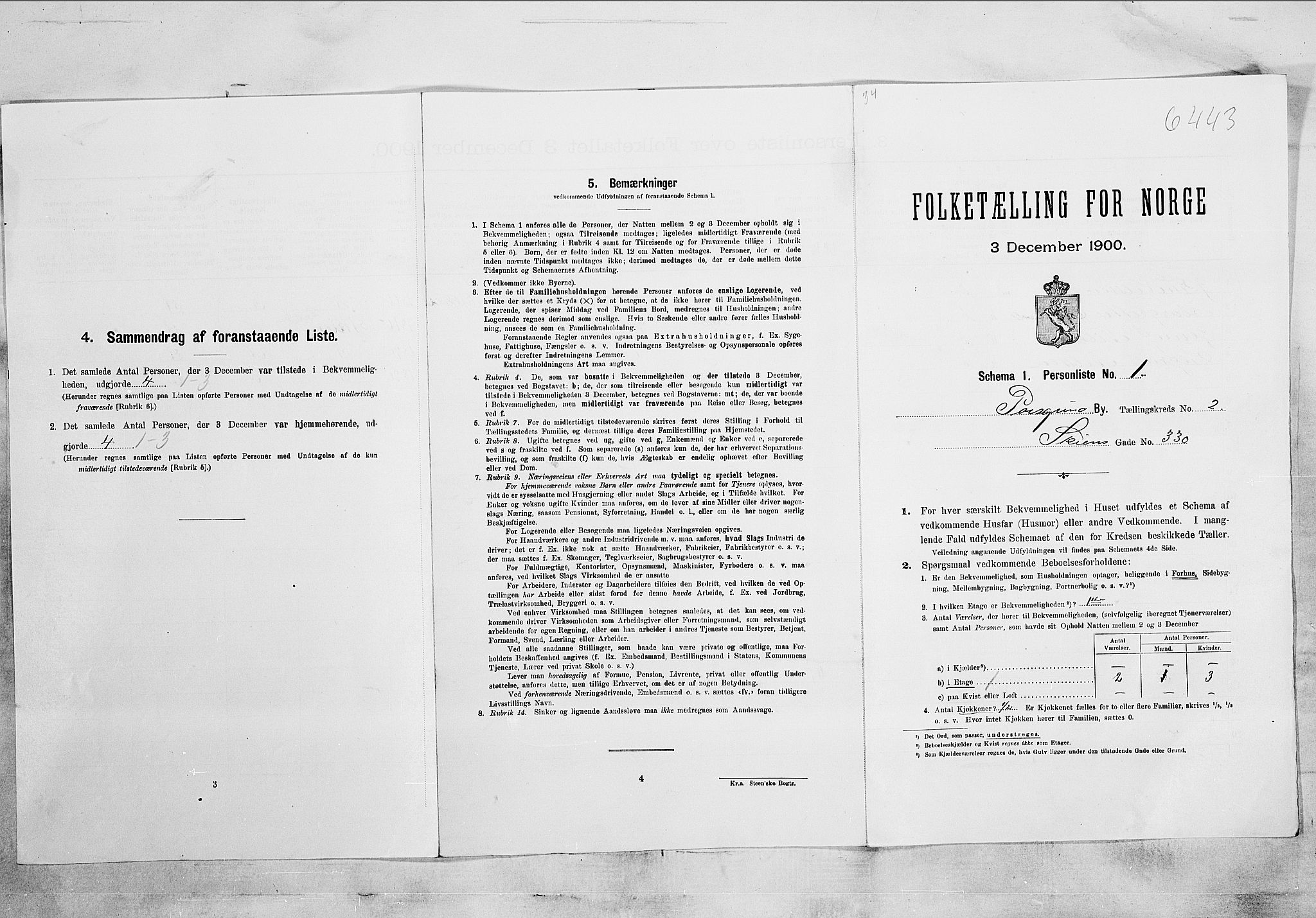 SAKO, Folketelling 1900 for 0805 Porsgrunn kjøpstad, 1900, s. 294
