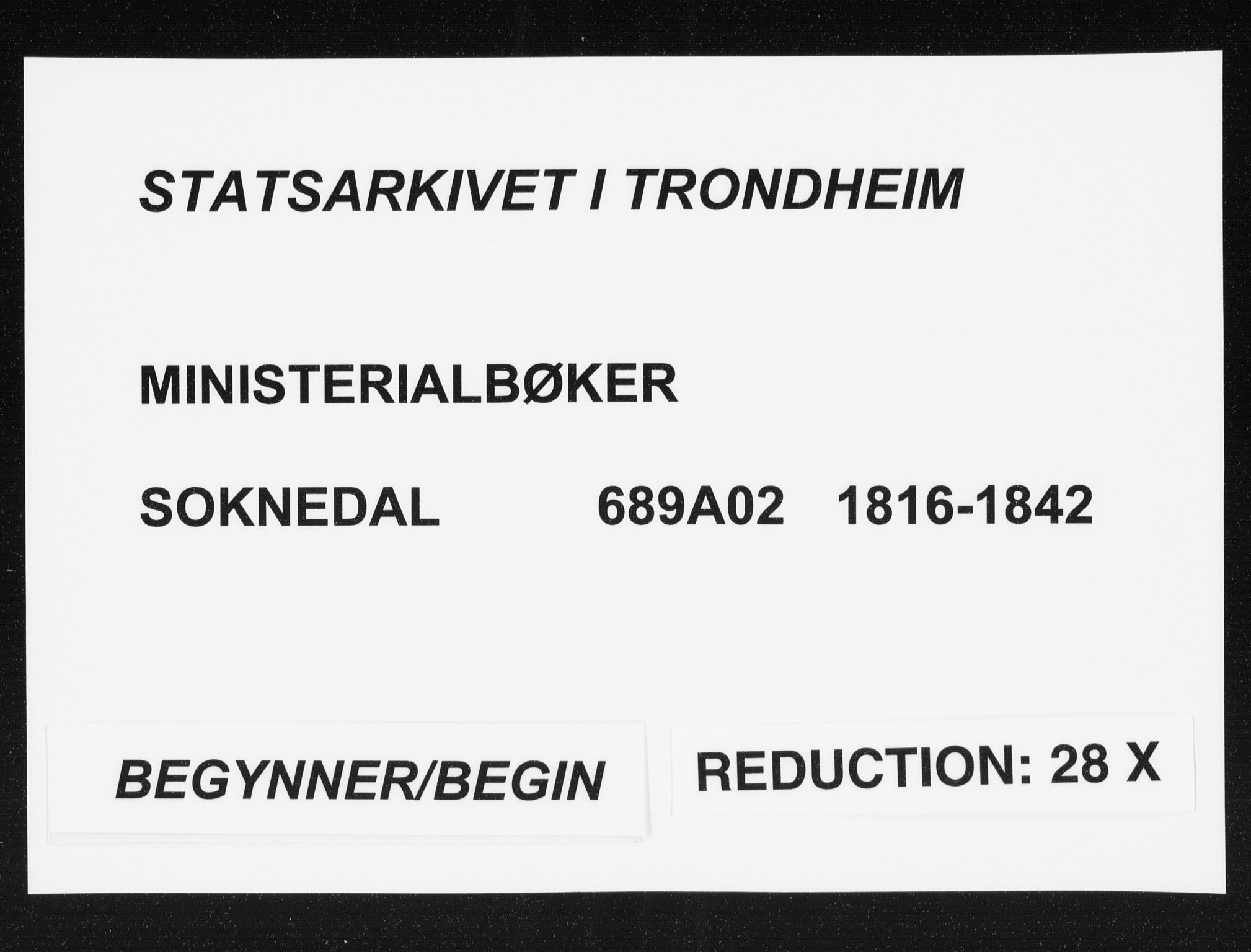 Ministerialprotokoller, klokkerbøker og fødselsregistre - Sør-Trøndelag, SAT/A-1456/689/L1037: Ministerialbok nr. 689A02, 1816-1842