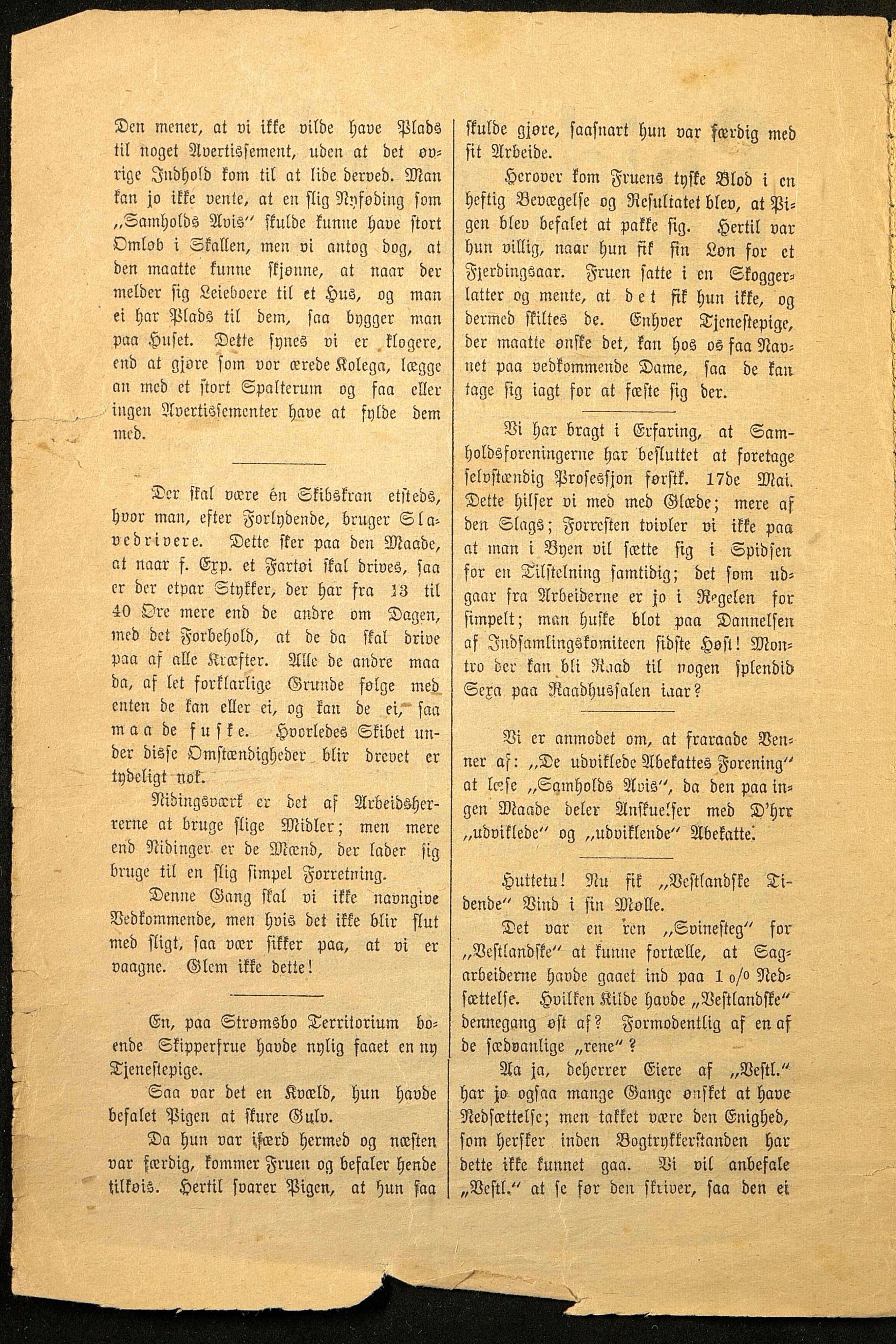 Spidskuglen, AAKS/PA-2823/X/L0001/0001: Spidskuglen / Årg. 1887, nr. 1–2, 4–23, 25–36, 1887