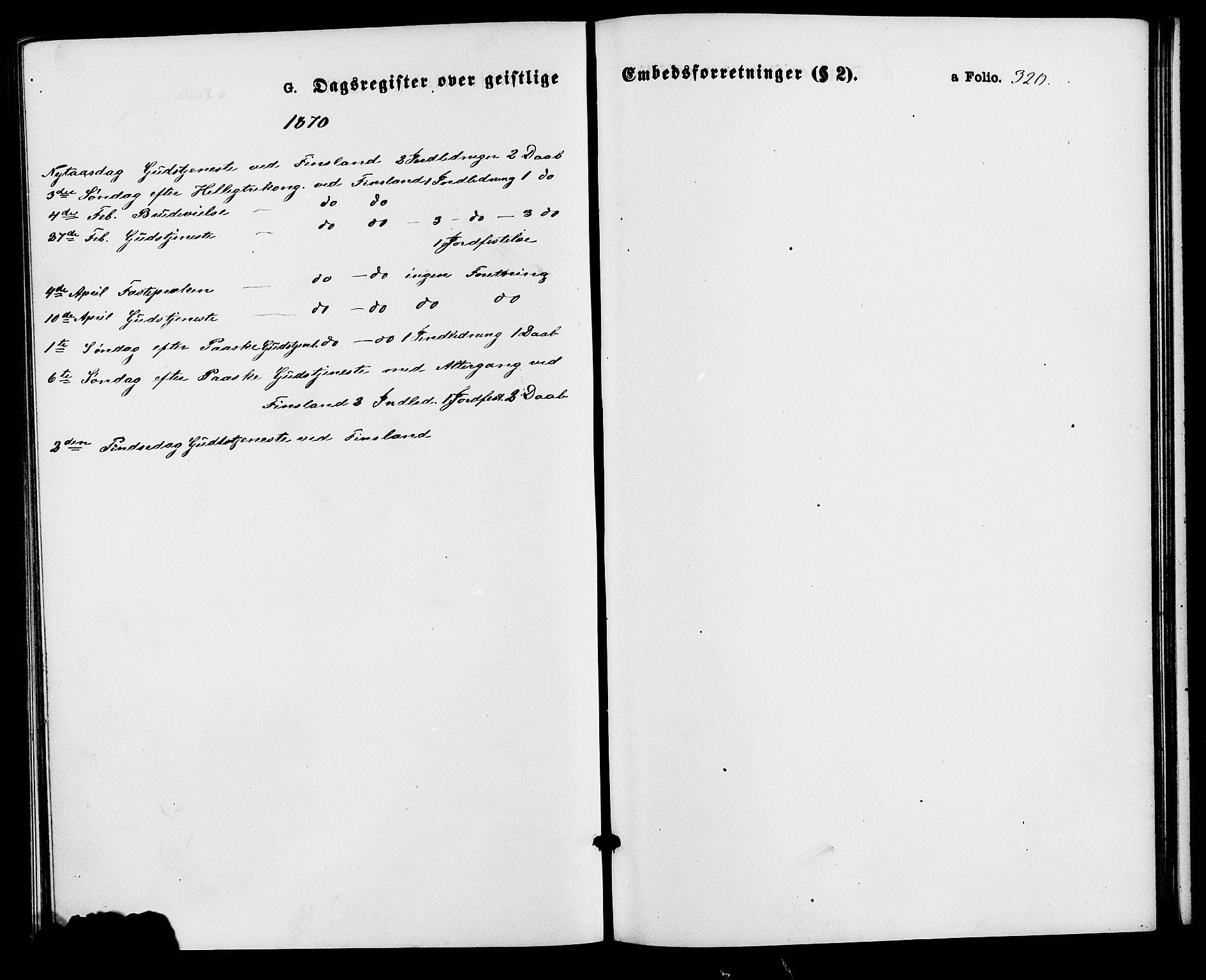 Bjelland sokneprestkontor, SAK/1111-0005/F/Fa/Fab/L0003: Ministerialbok nr. A 3, 1870-1887, s. 320