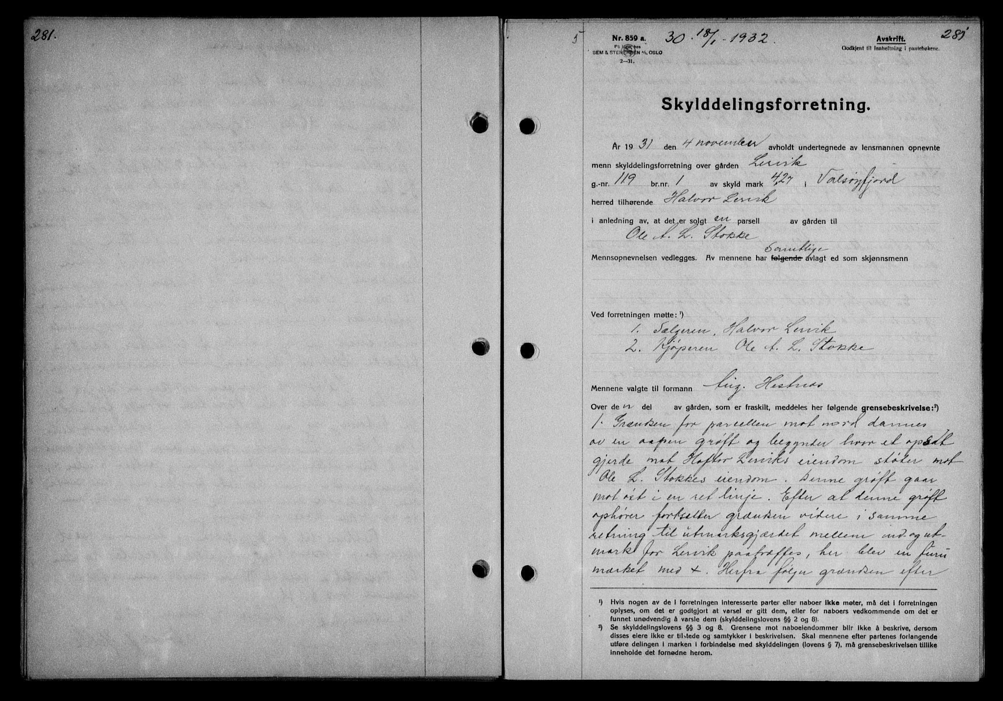 Nordmøre sorenskriveri, AV/SAT-A-4132/1/2/2Ca: Pantebok nr. 64, 1931-1932, Tingl.dato: 18.01.1932