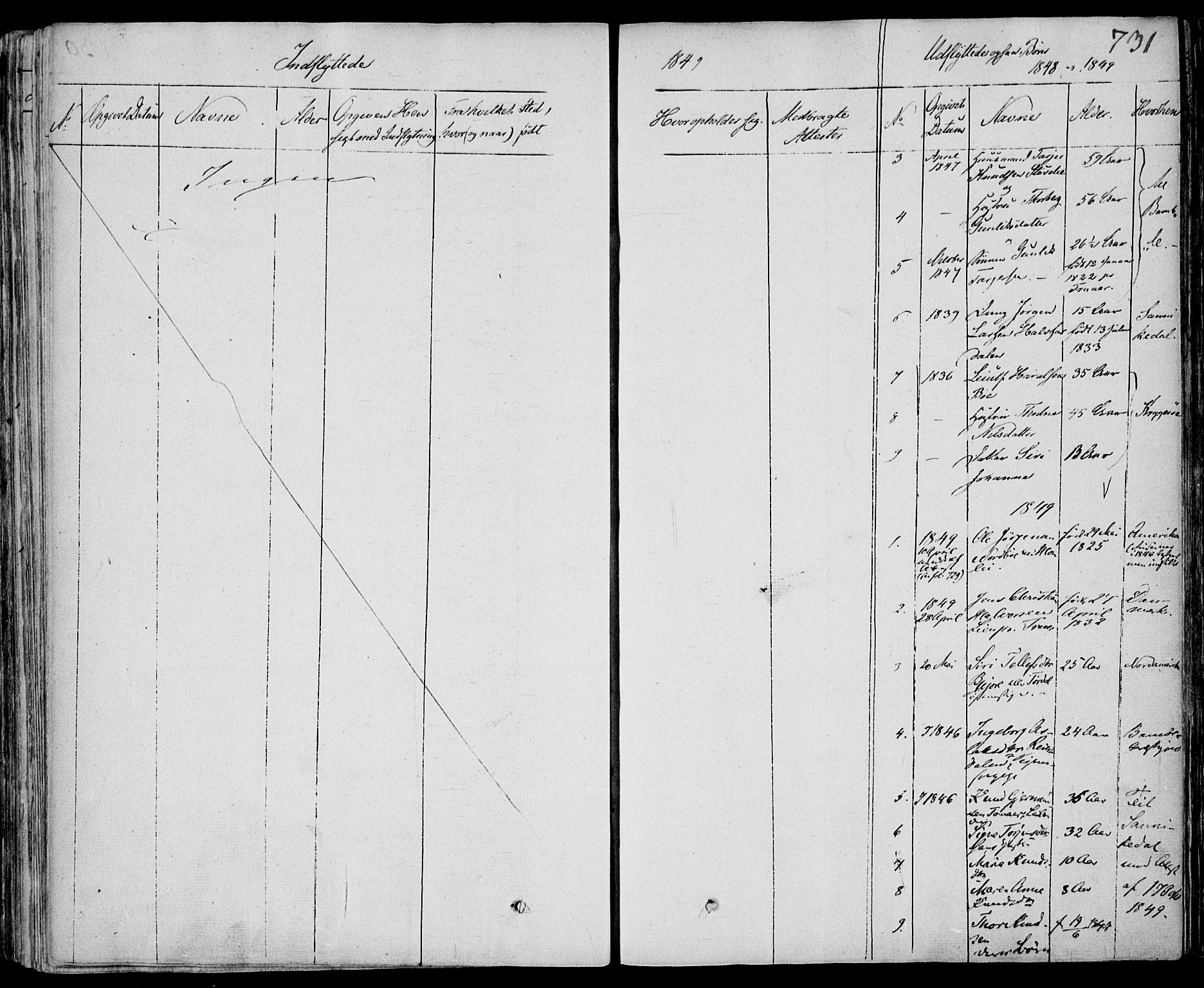 Drangedal kirkebøker, AV/SAKO-A-258/F/Fa/L0007b: Ministerialbok nr. 7b, 1837-1856, s. 731