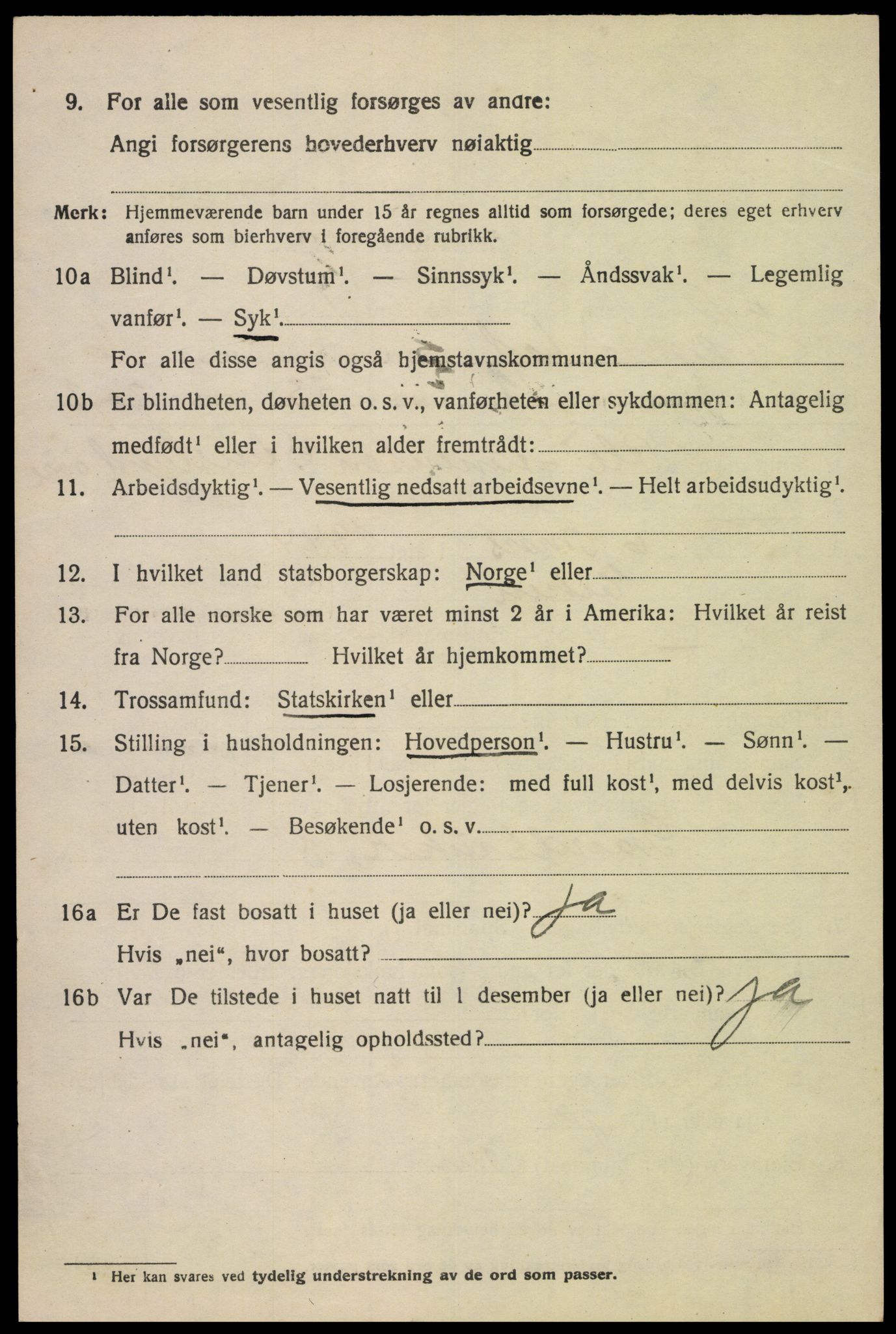 SAK, Folketelling 1920 for 1034 Hægebostad herred, 1920, s. 2076