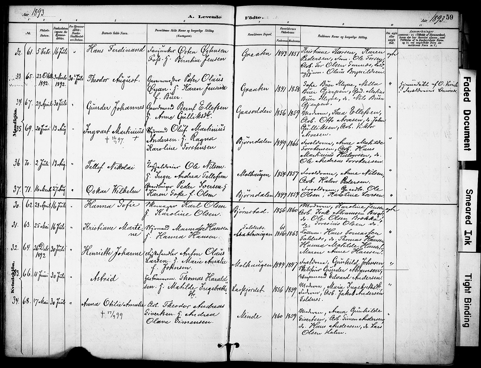 Solum kirkebøker, AV/SAKO-A-306/F/Fa/L0010: Ministerialbok nr. I 10, 1888-1898, s. 59