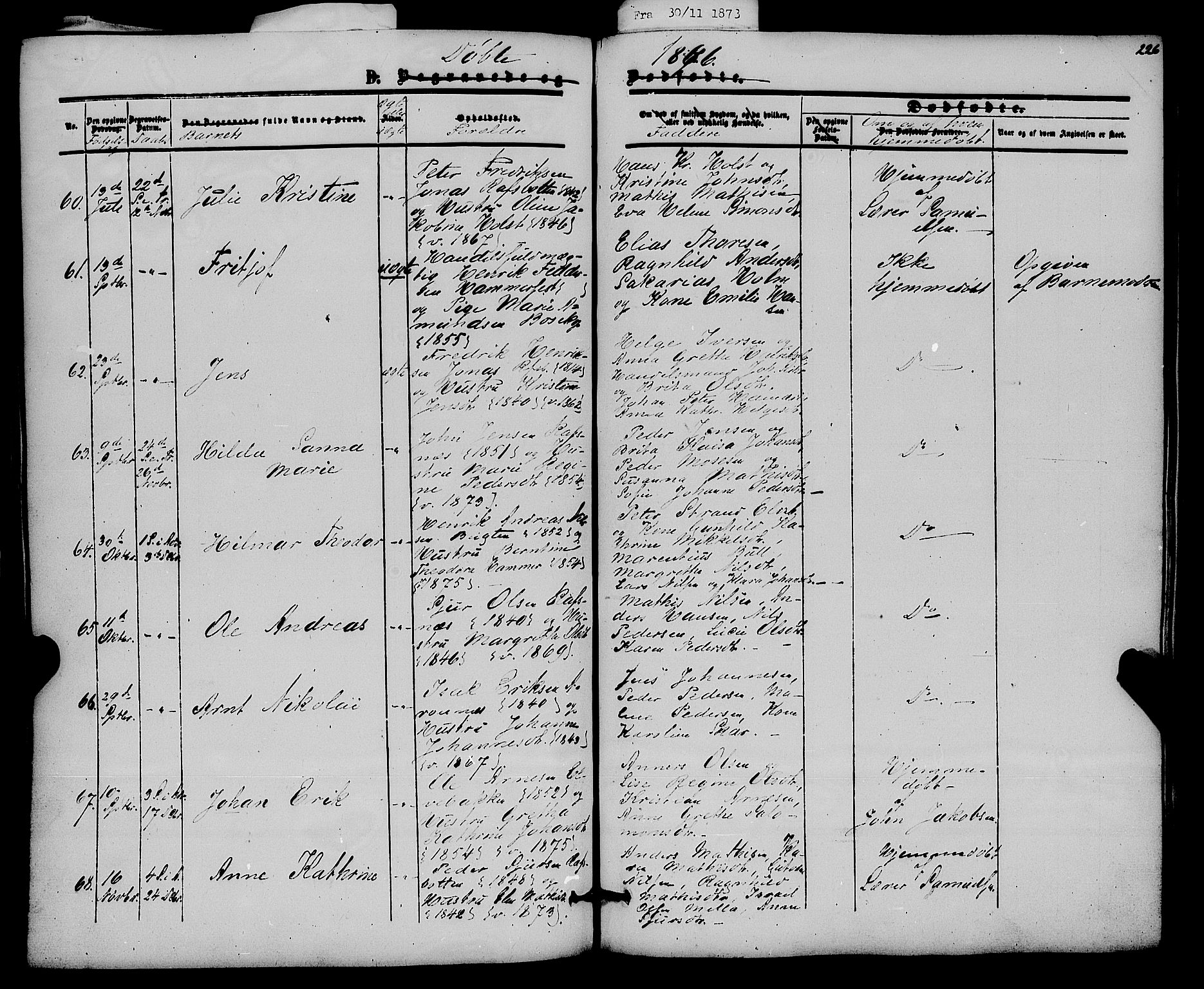 Alta sokneprestkontor, AV/SATØ-S-1338/H/Ha/L0001.kirke: Ministerialbok nr. 1, 1858-1878, s. 226