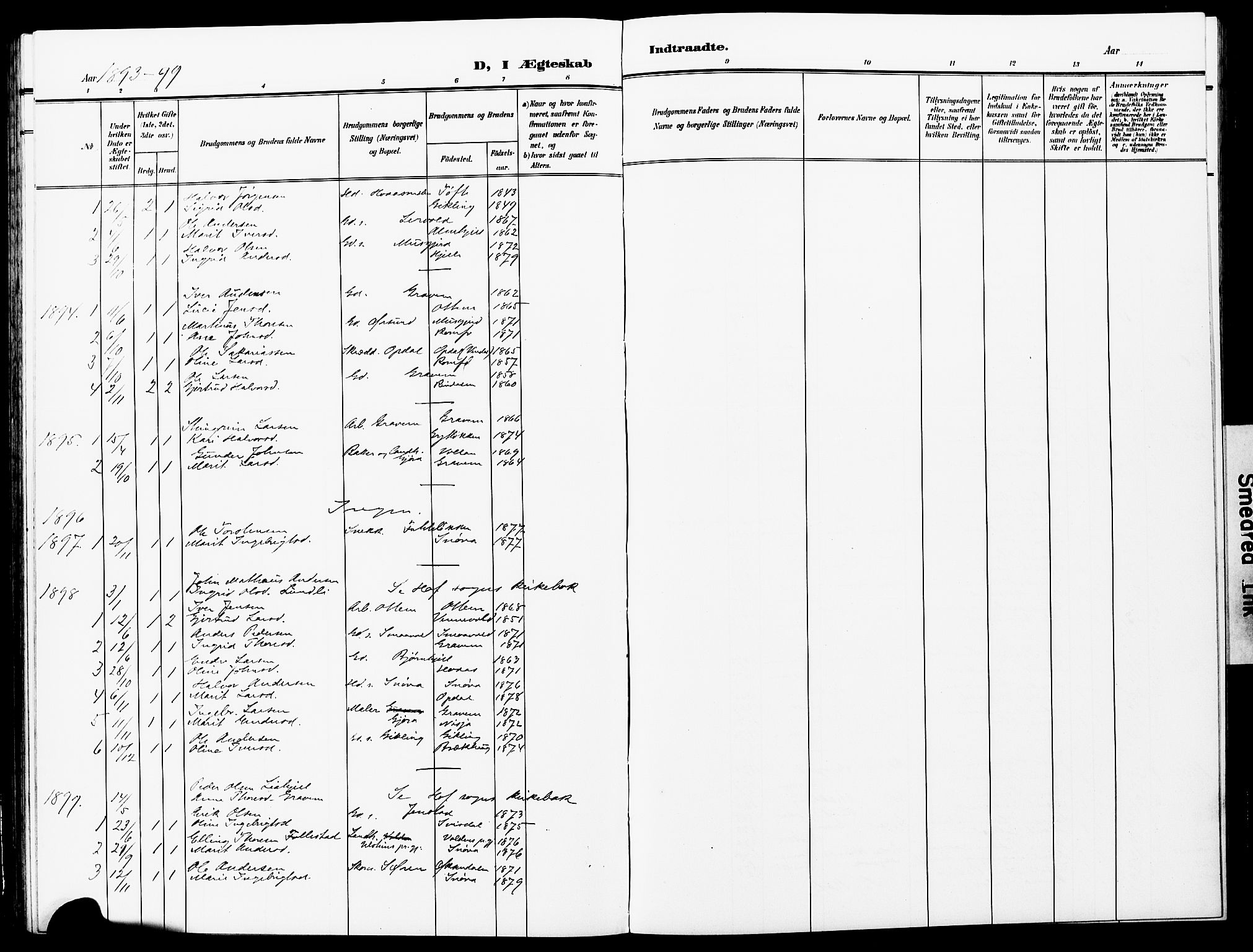 Ministerialprotokoller, klokkerbøker og fødselsregistre - Møre og Romsdal, AV/SAT-A-1454/591/L1020: Klokkerbok nr. 591C01, 1869-1930